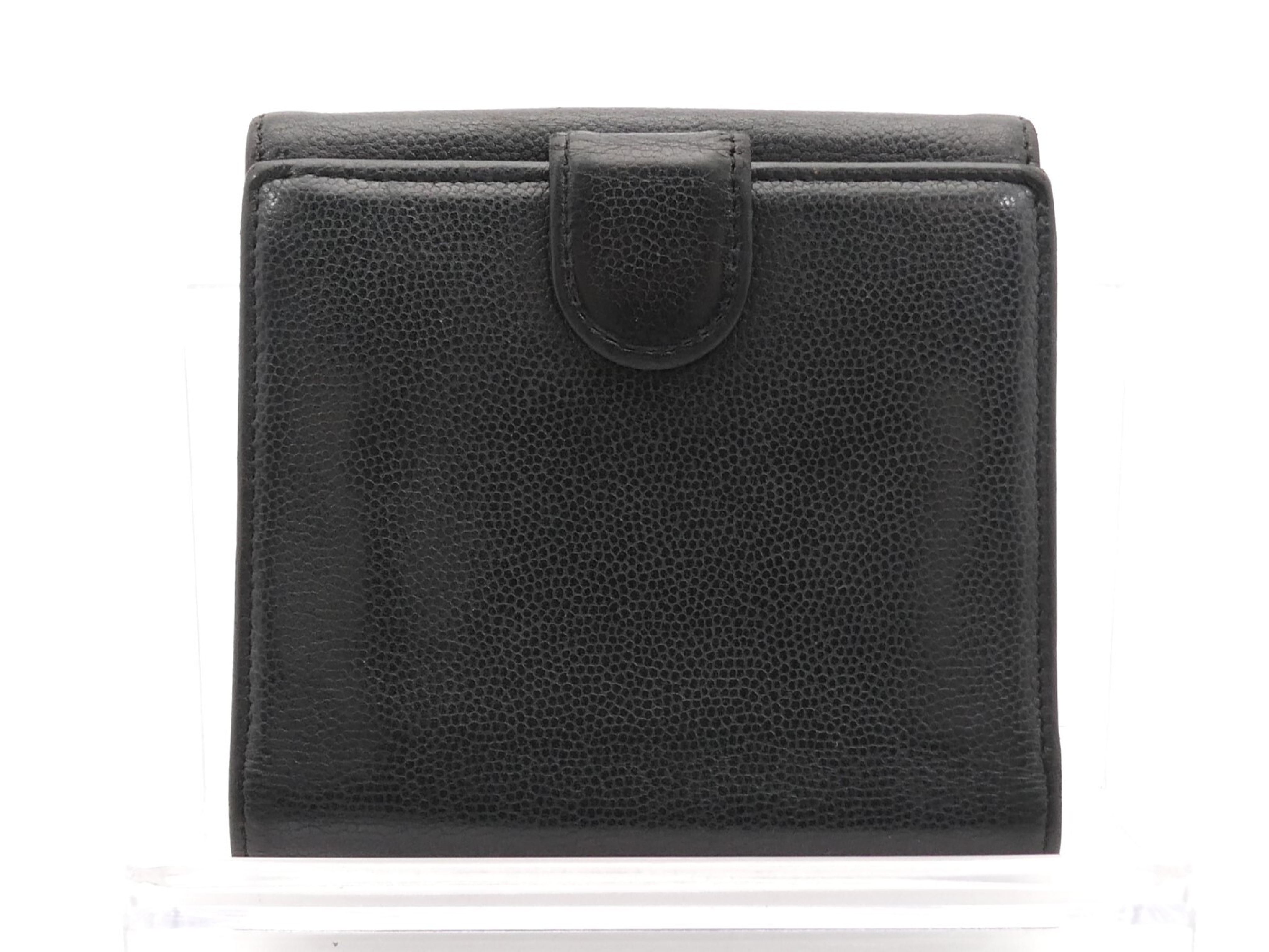 Caviar Skin Coco Mark Bi-fold Wallet — view 2