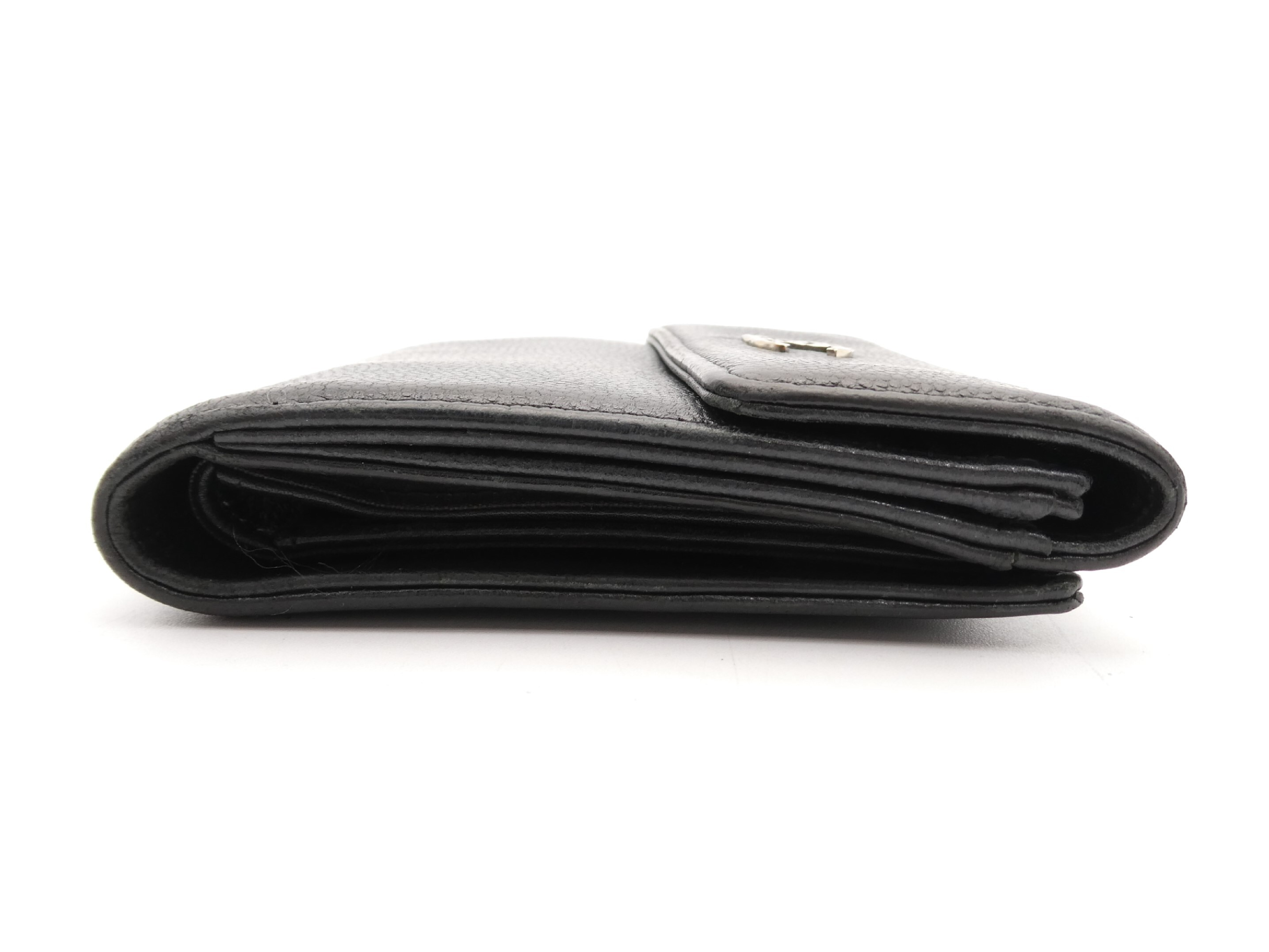 Caviar Skin Coco Mark Bi-fold Wallet — view 3
