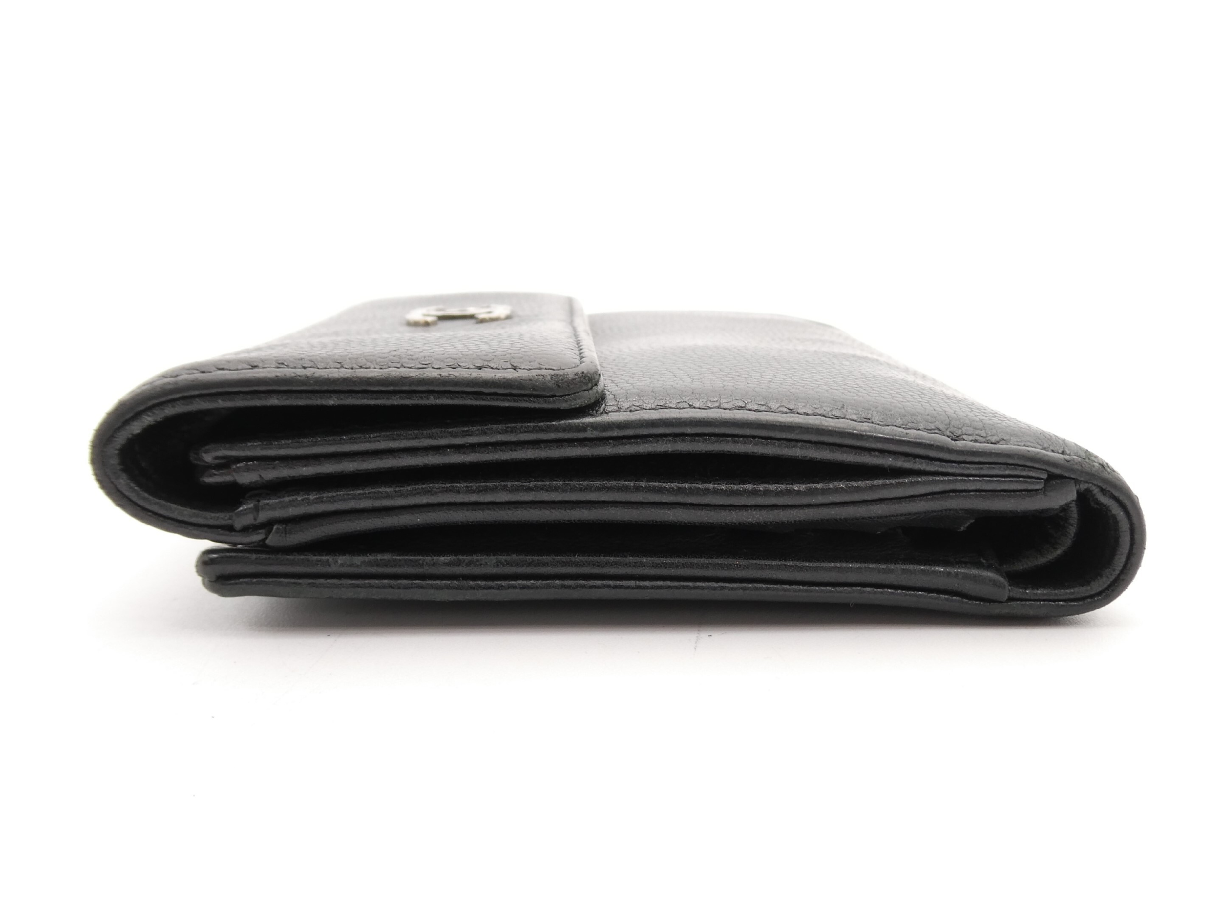 Caviar Skin Coco Mark Bi-fold Wallet — view 4