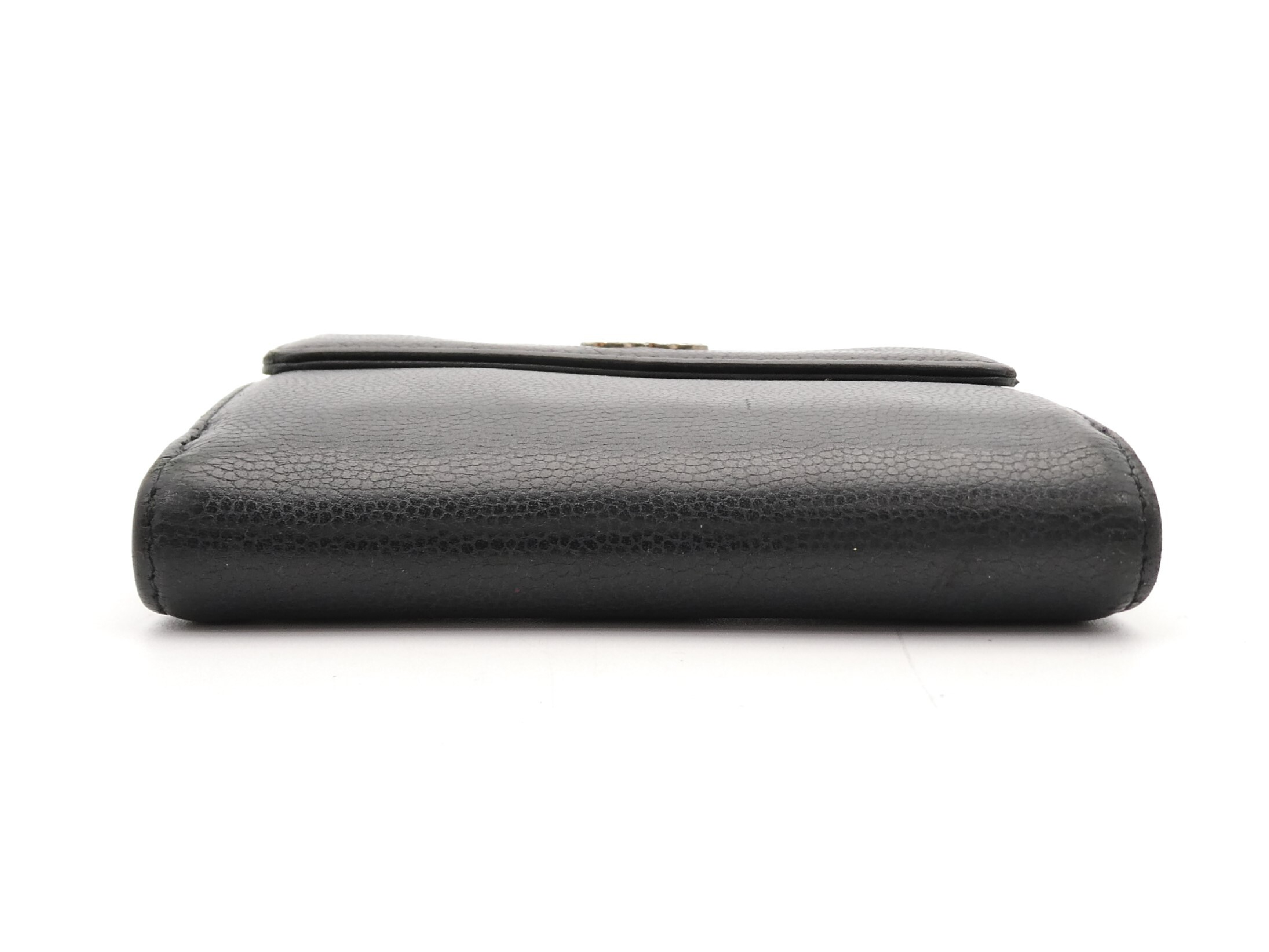 Caviar Skin Coco Mark Bi-fold Wallet — view 5