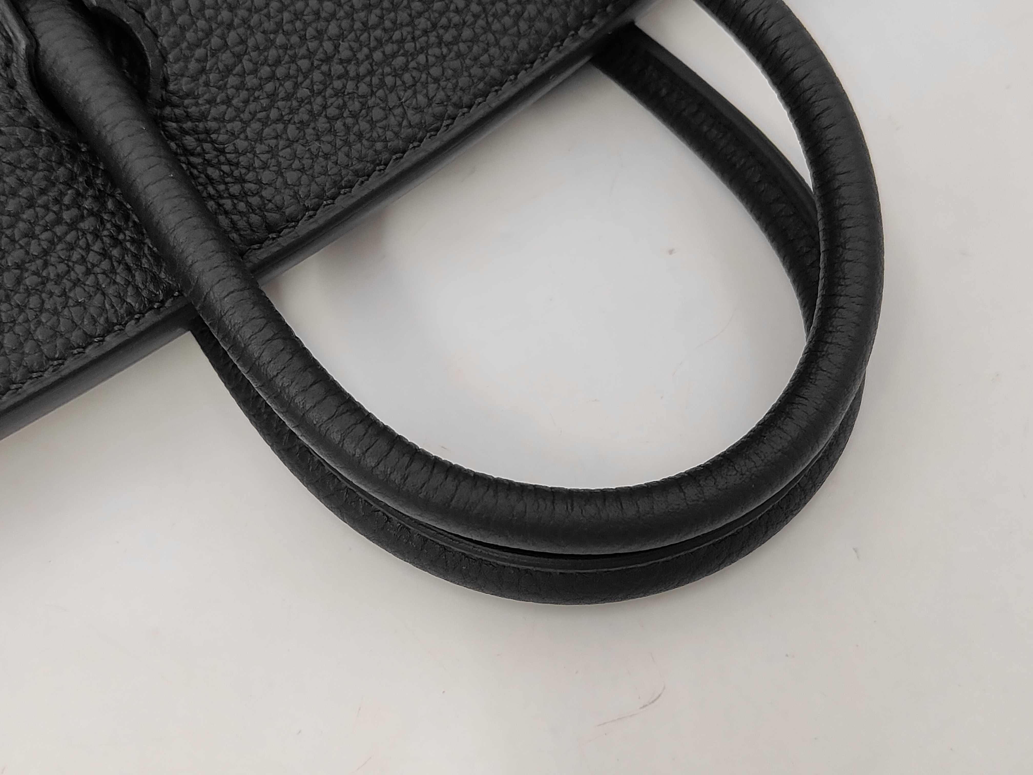 Birkin 25 Black Togo Leather Handbag with Silver Hardware and G Stamp — view 5