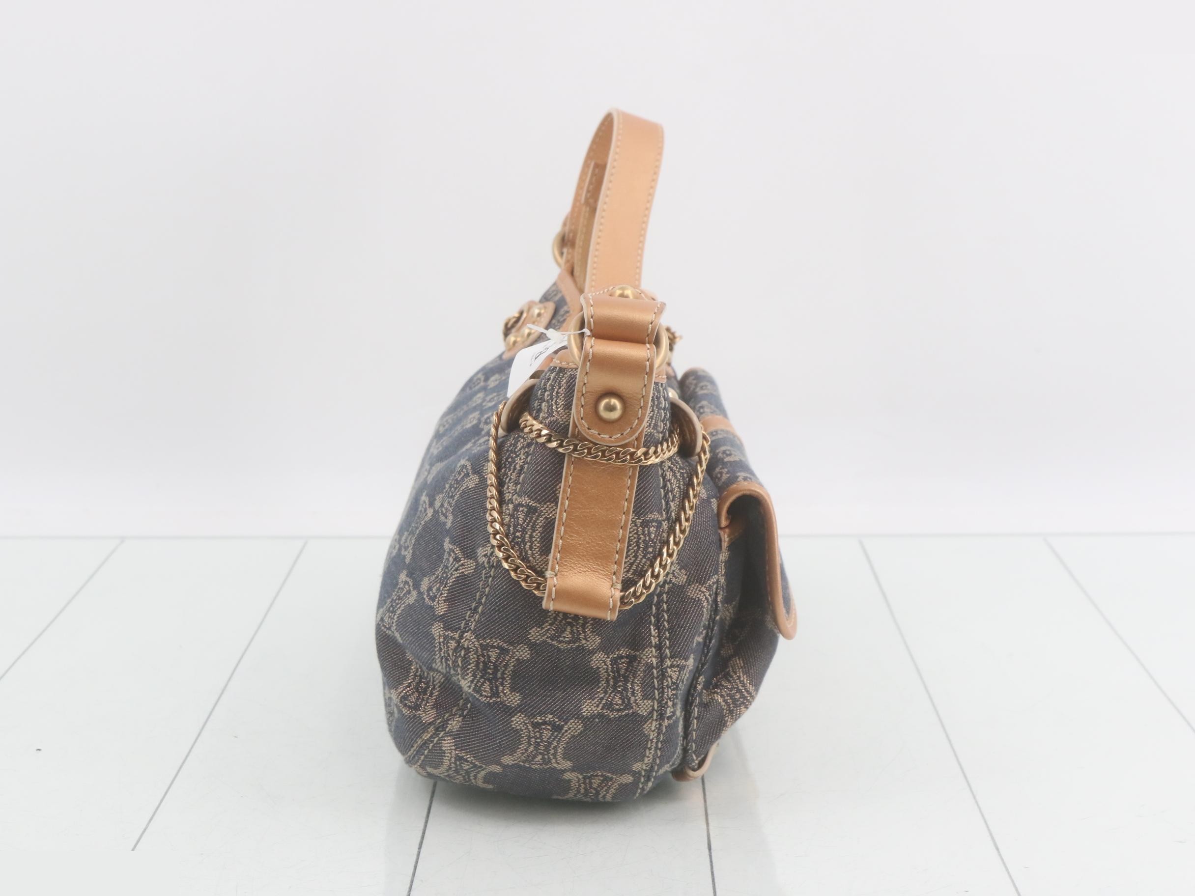 Denim Macadam One-Shoulder Shoulder Bag — view 4
