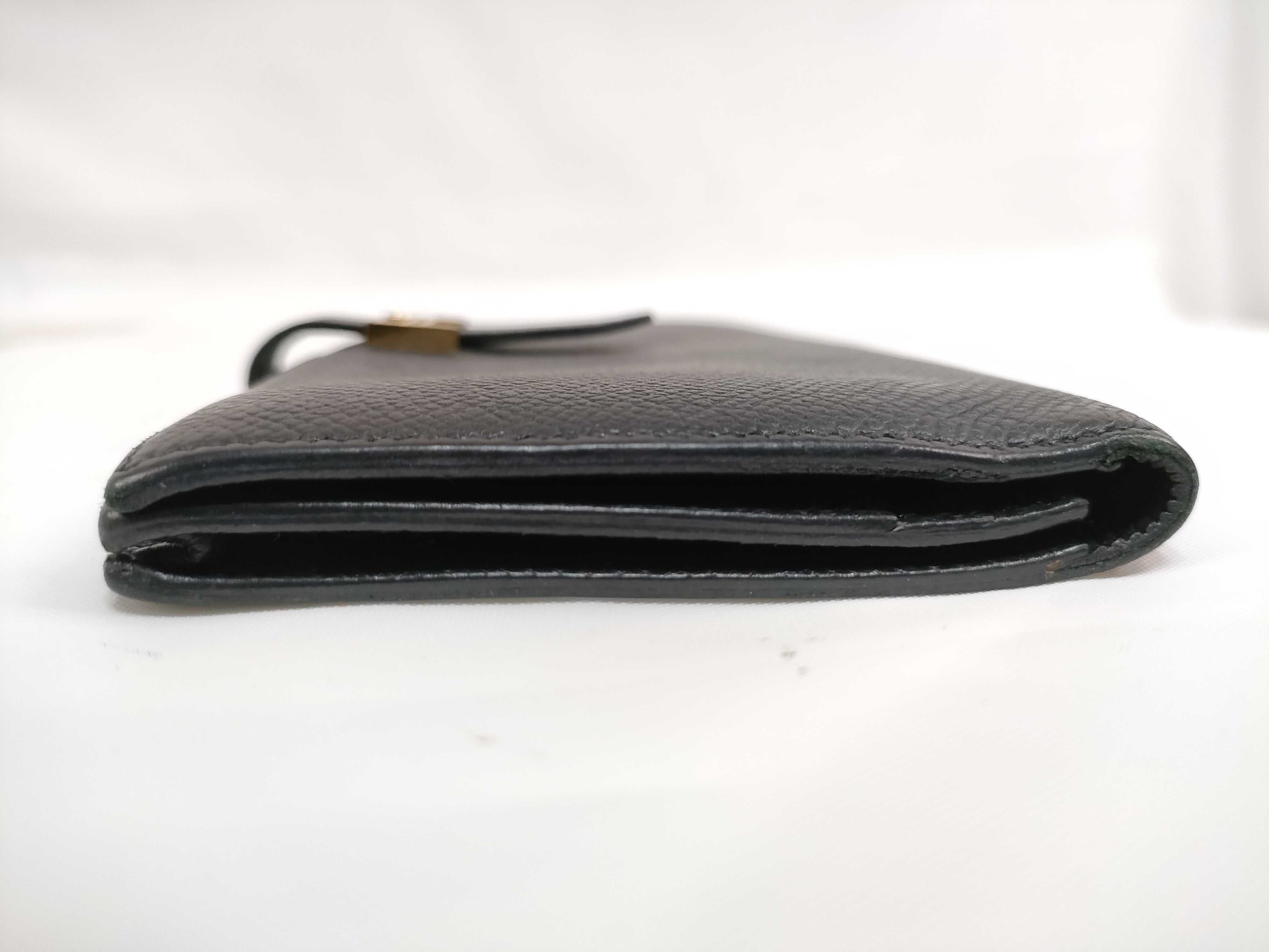 Bearn Soufflé Long Wallet, Black Epsom Leather, X Stamp — view 4