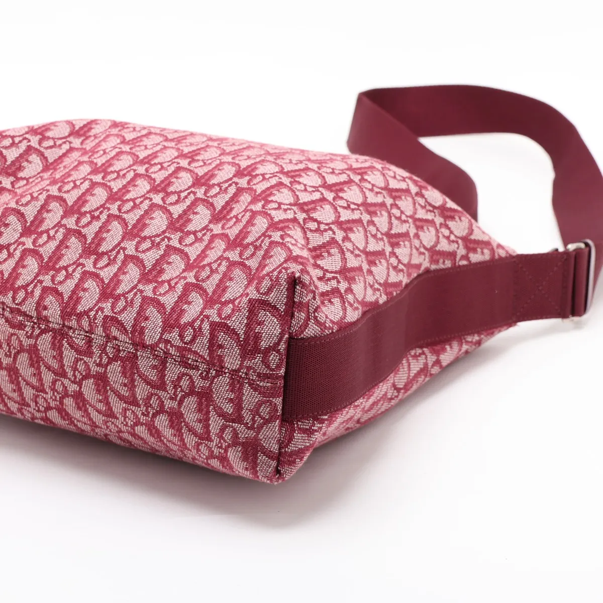 Trotter Canvas x Leather Shoulder Bag, Red — view 3