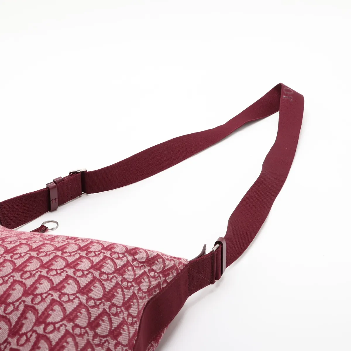 Trotter Canvas x Leather Shoulder Bag, Red — view 5
