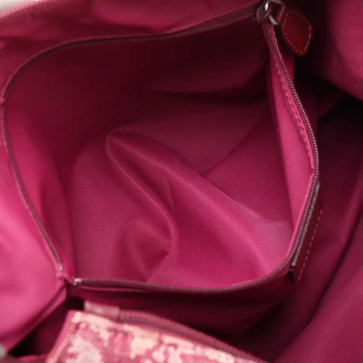 Trotter Canvas x Leather Shoulder Bag, Red — view 7