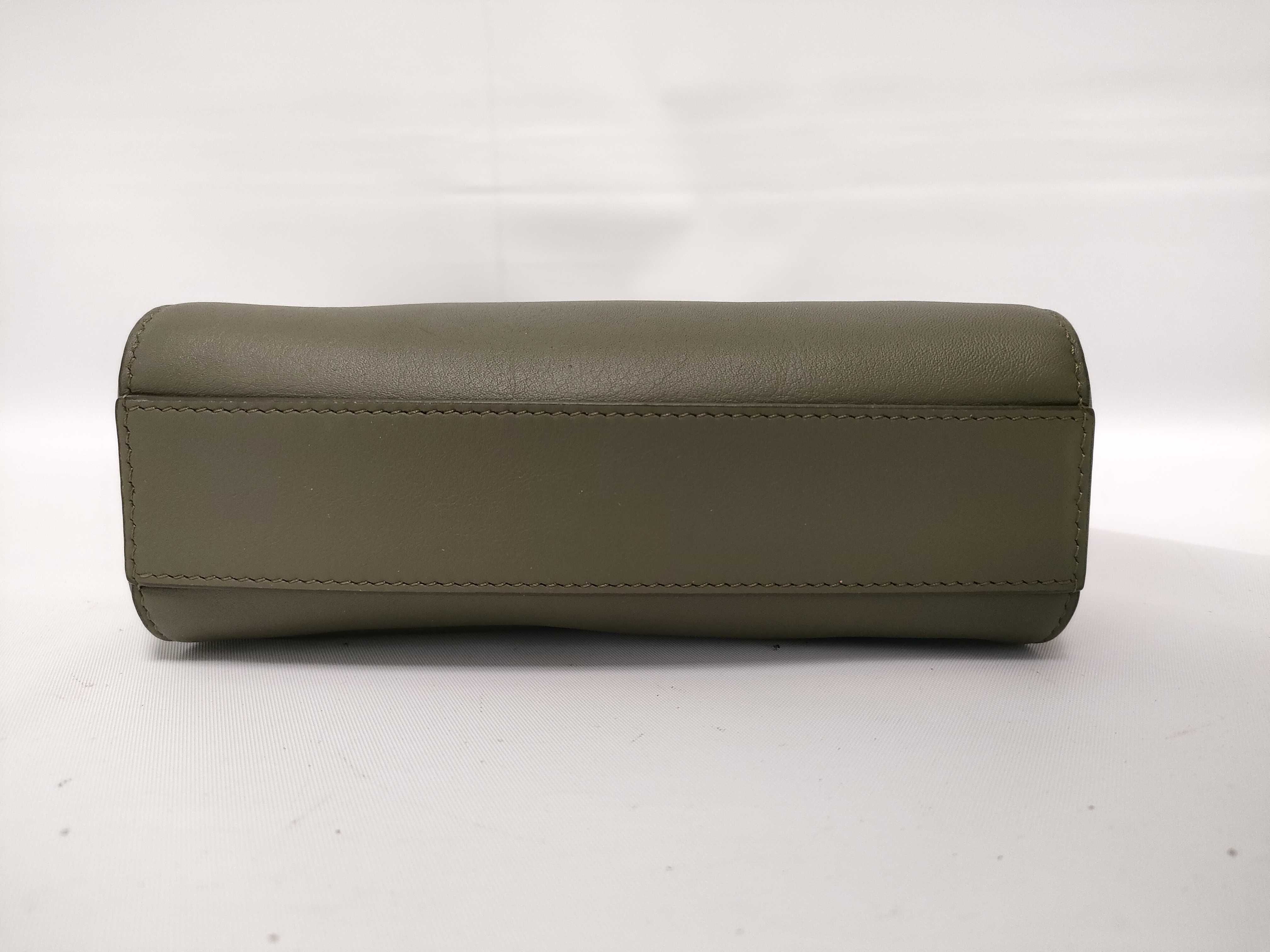 SG- Mini Crossbody Camera Satin Calfskin Leather Shoulder Bag Khaki Green — view 3