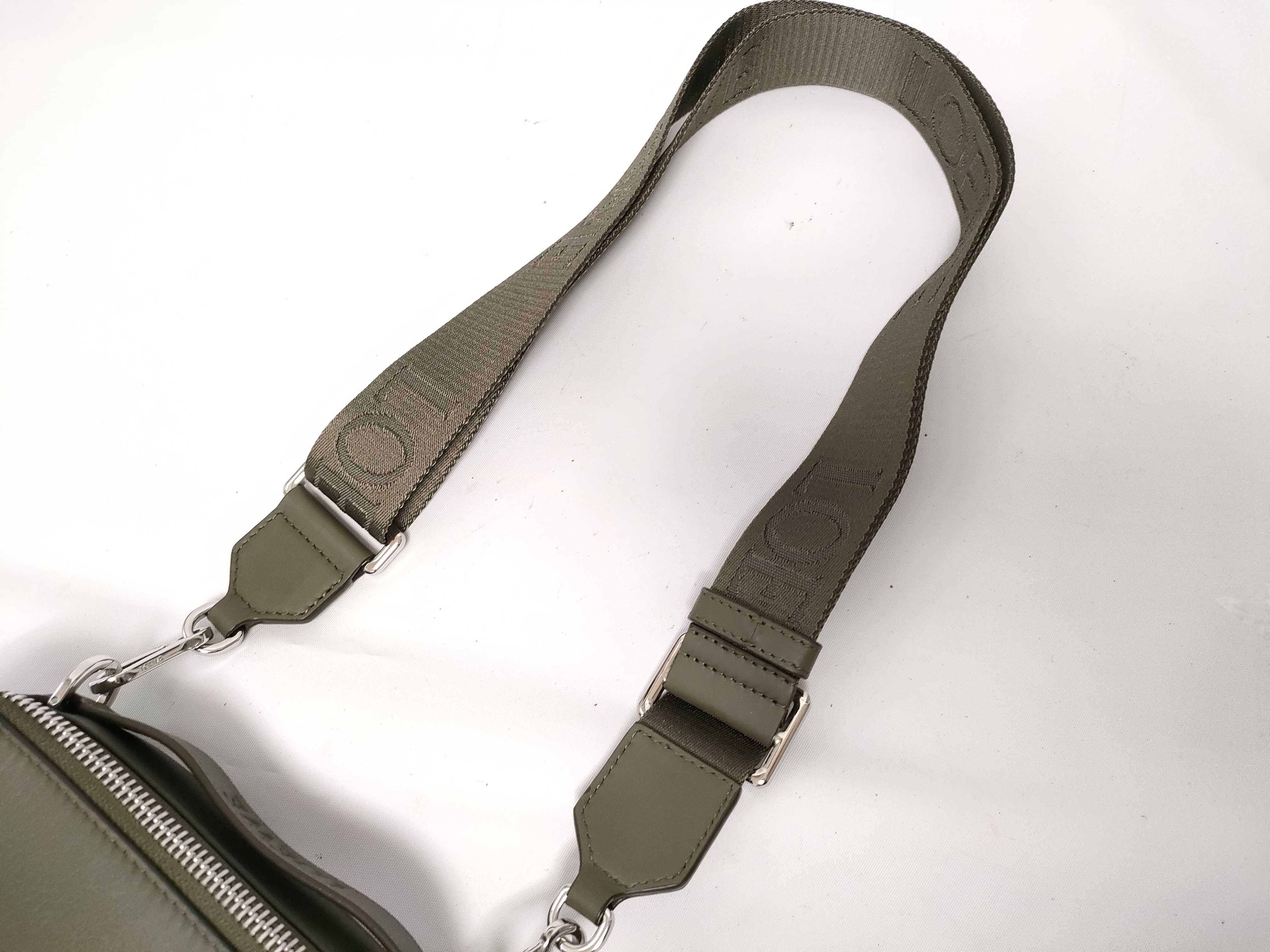 SG- Mini Crossbody Camera Satin Calfskin Leather Shoulder Bag Khaki Green — view 5