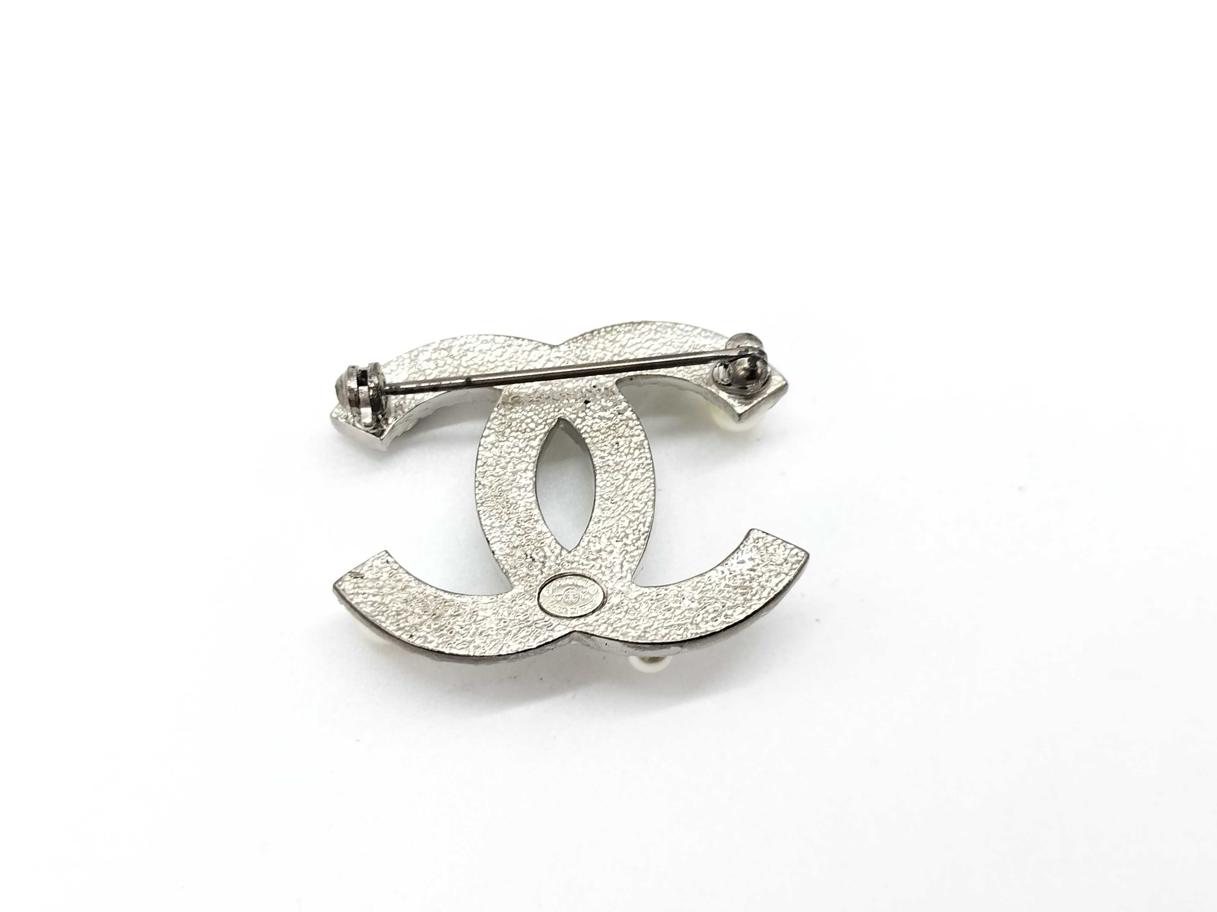Coco Mark Rhinestone and Pearl Brooch — view 3