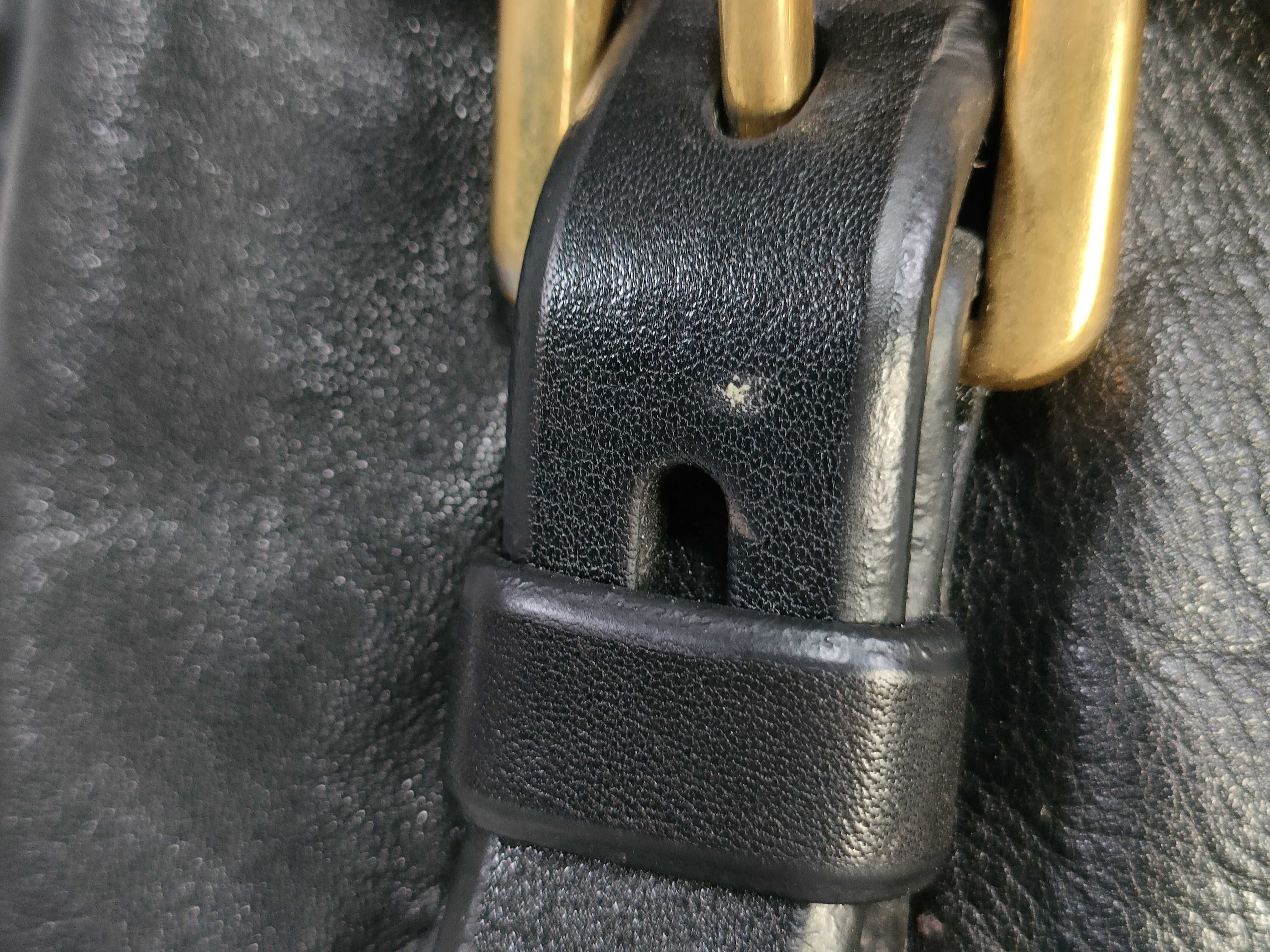 Black Leather Shirring Tote Bag (Handbag) — view 11