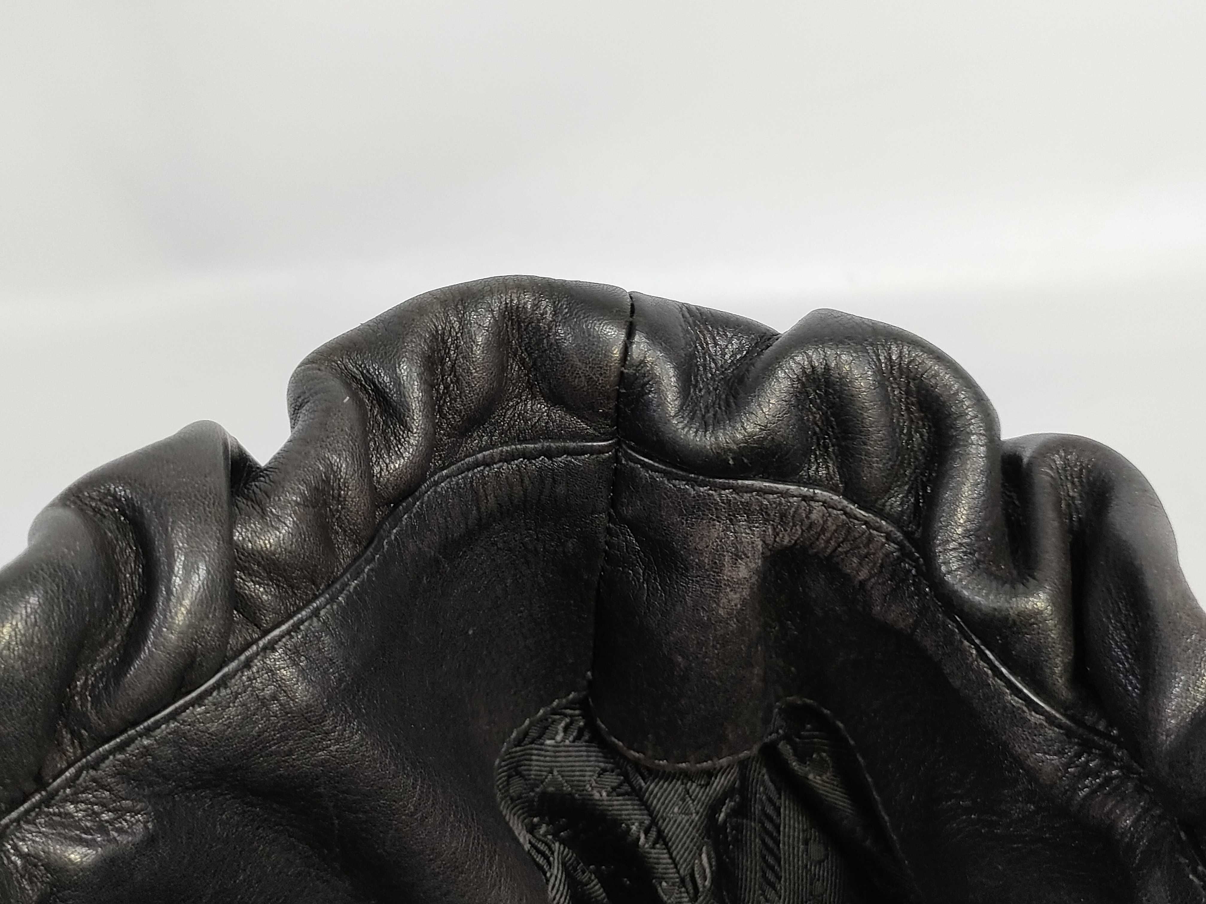 Black Leather Shirring Tote Bag (Handbag) — view 13