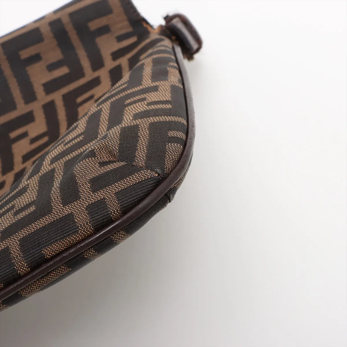 Zucca Canvas x Leather Shoulder Bag Brown — view 12