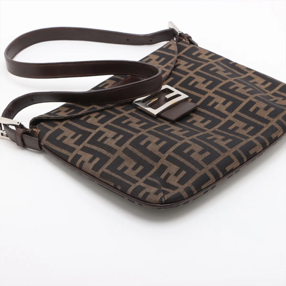 Zucca Canvas x Leather Shoulder Bag Brown — view 4