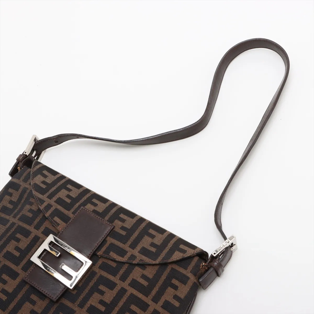 Zucca Canvas x Leather Shoulder Bag Brown — view 5