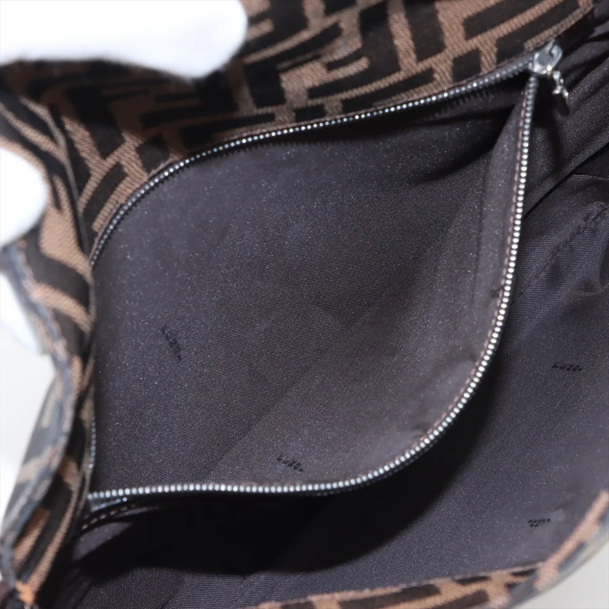 Zucca Canvas x Leather Shoulder Bag Brown — view 7