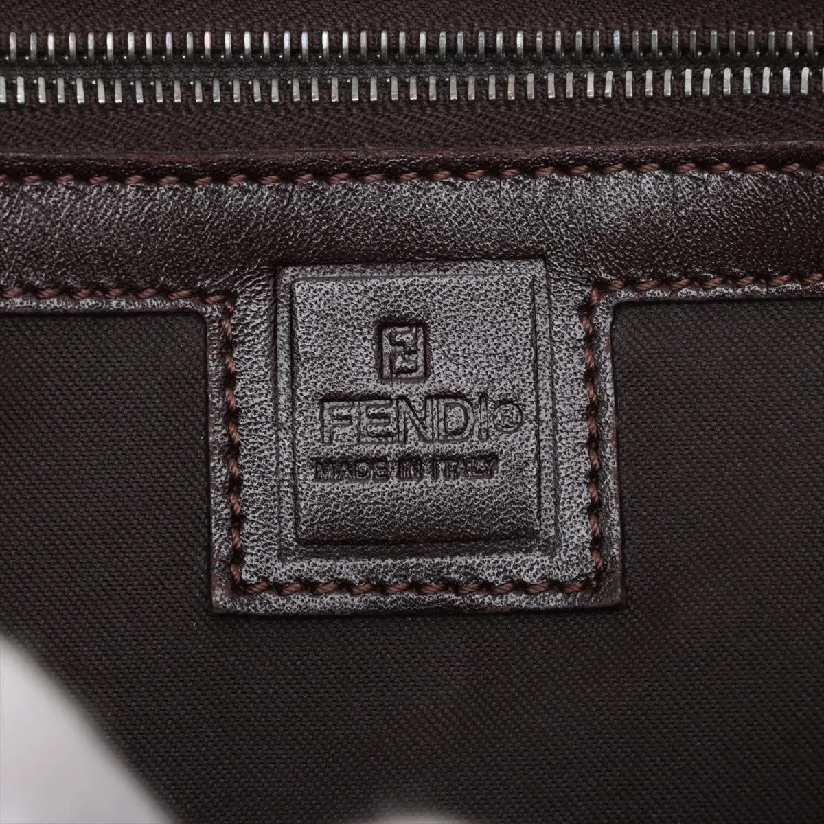 Zucca Canvas x Leather Shoulder Bag Brown — view 8