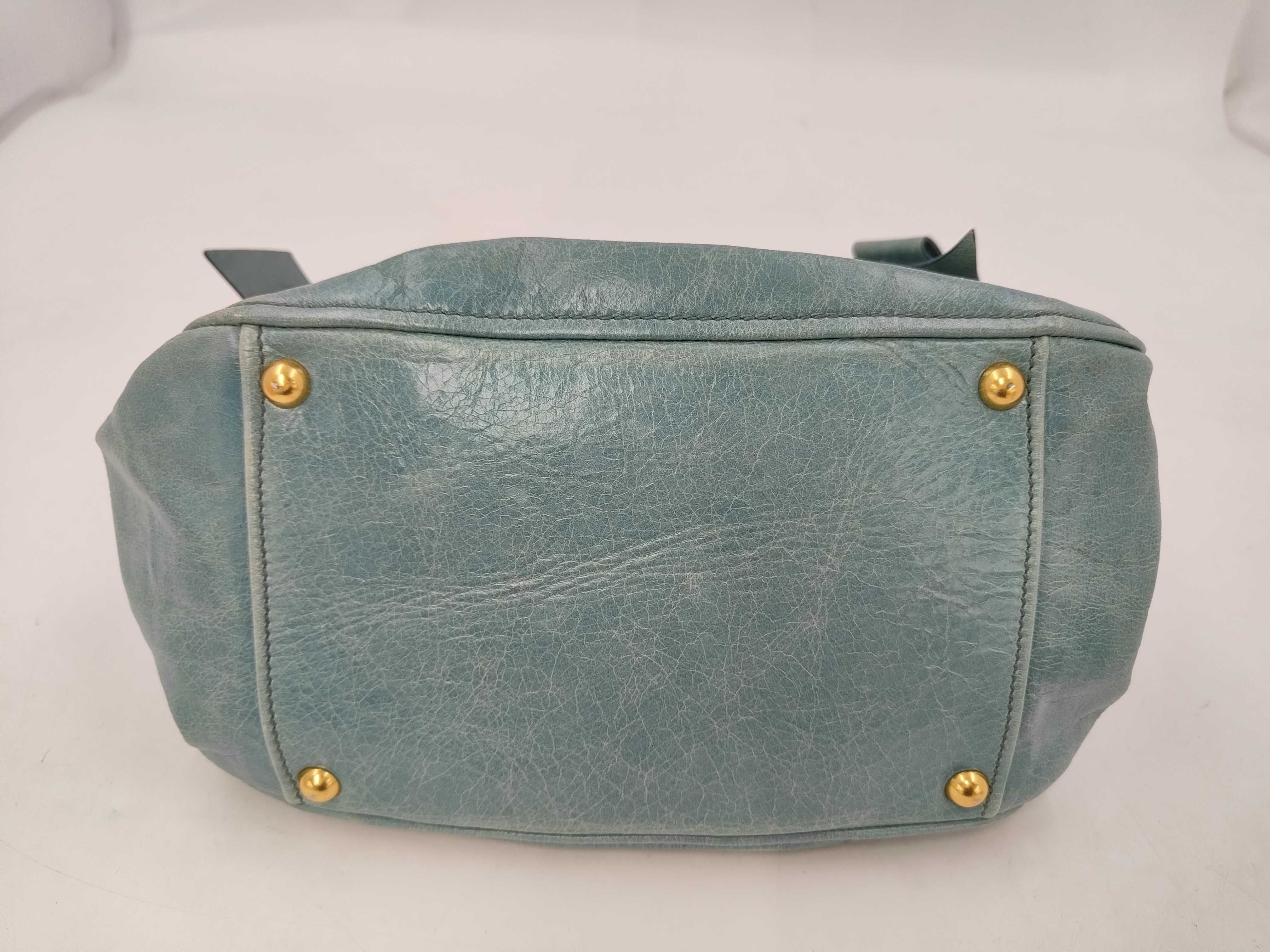 Vitello Luxe Black Charm Accessory Pouch Handbag — view 3