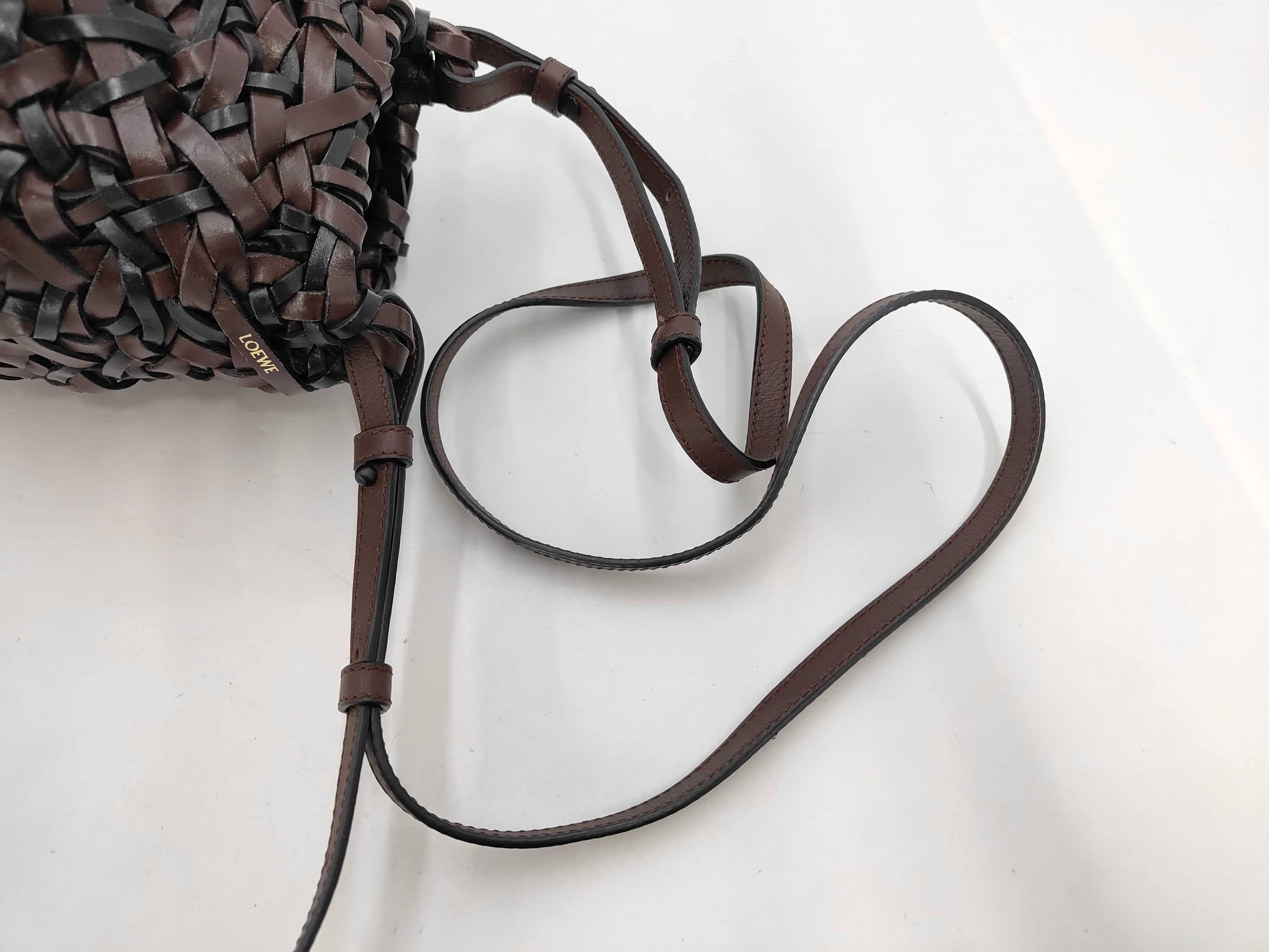 Brown Calfskin Nest Basket Bag Small Shoulder Bag — view 5