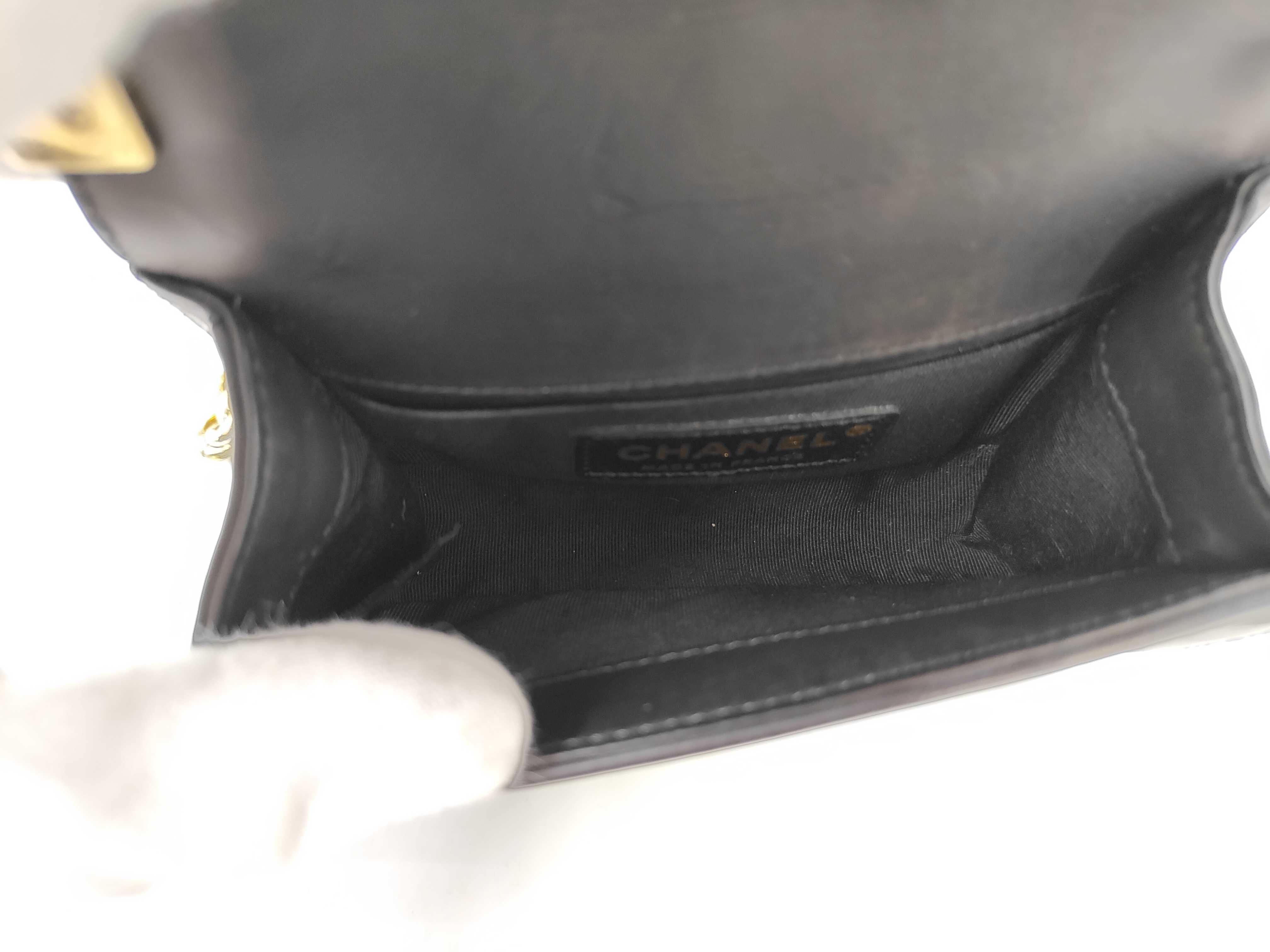 Lambskin Black Boy Chanel Shoulder Bag (Serial Number 17) — view 14