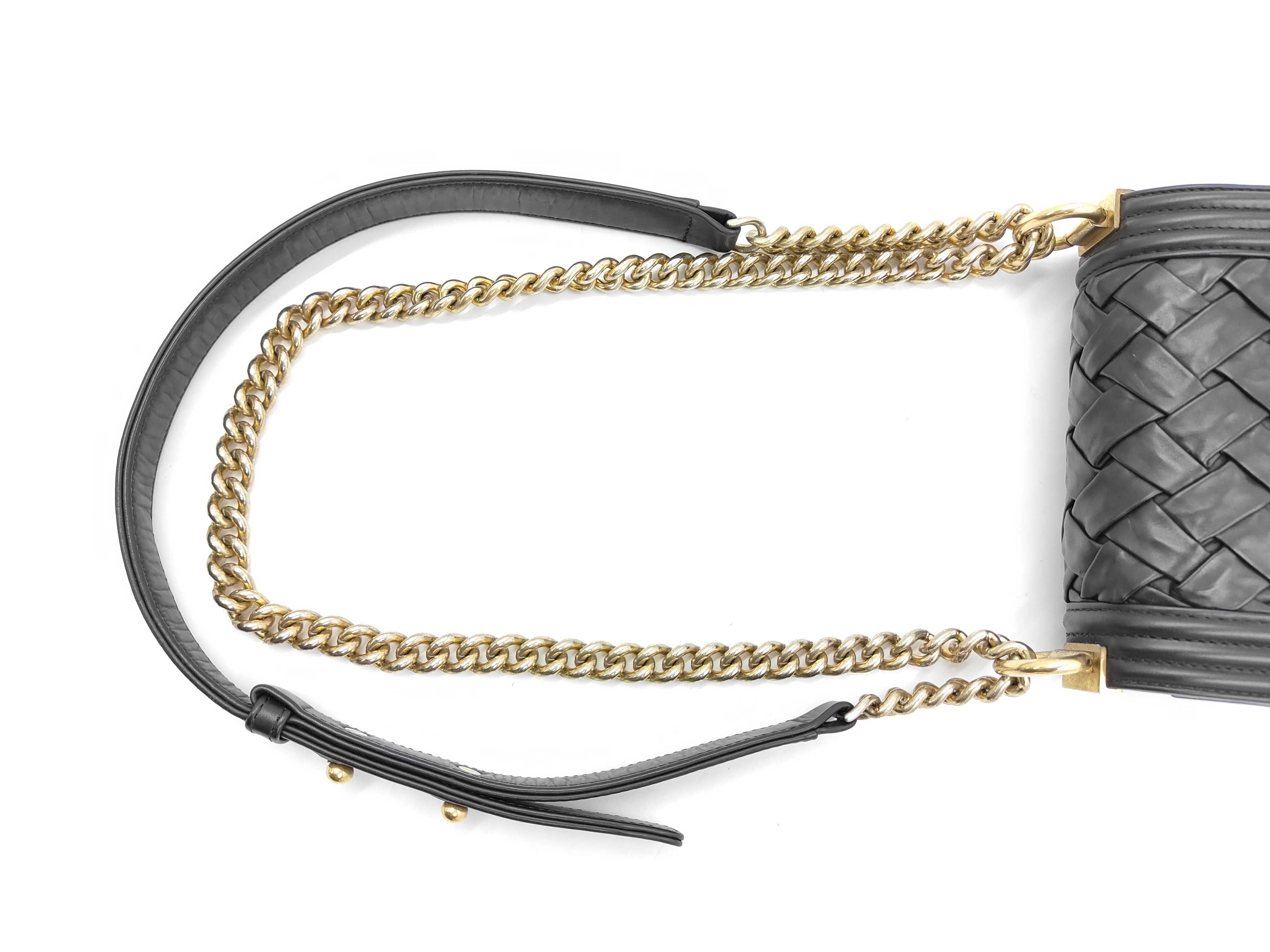 Lambskin Black Boy Chanel Shoulder Bag (Serial Number 17) — view 3
