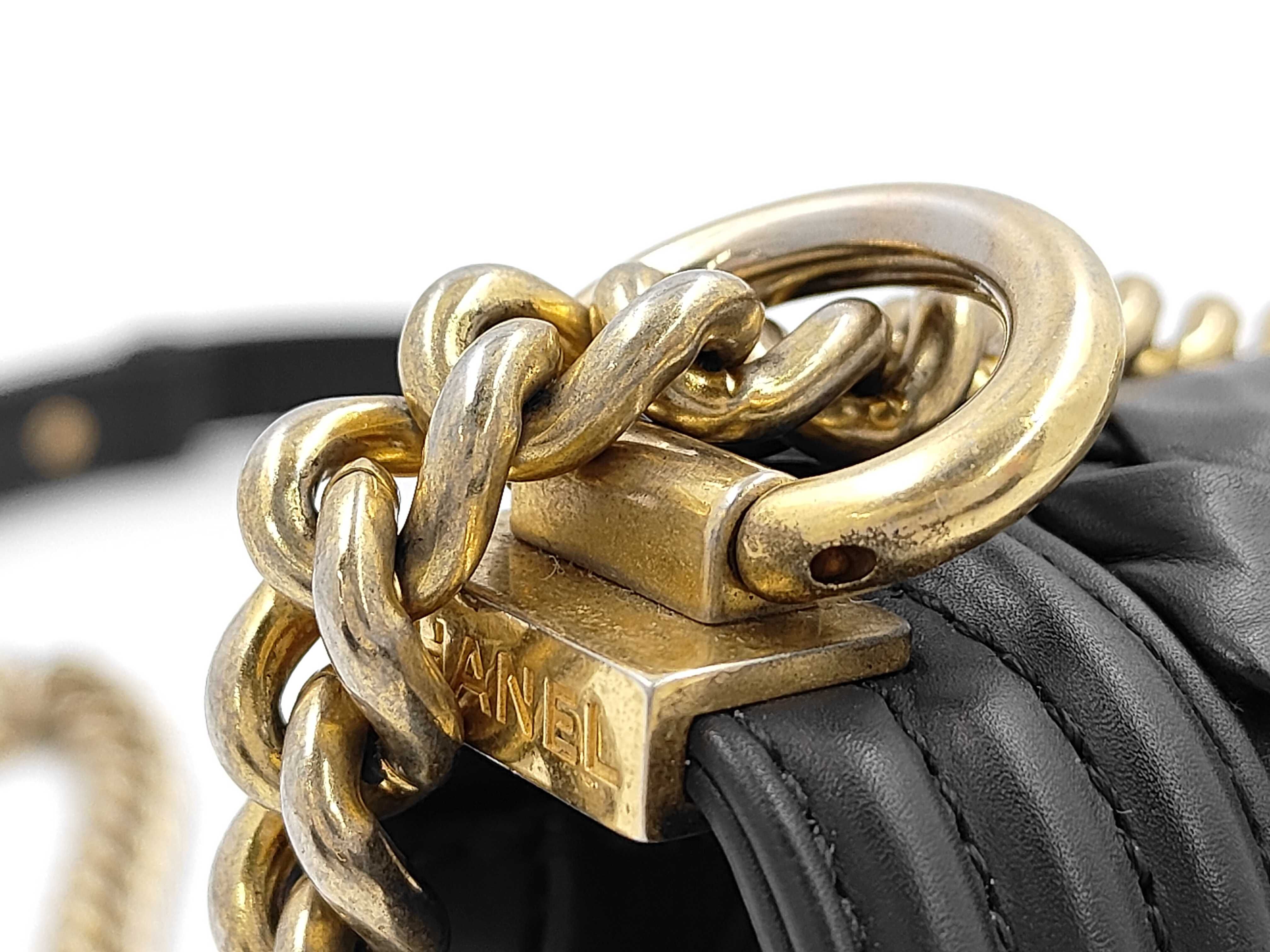 Lambskin Black Boy Chanel Shoulder Bag (Serial Number 17) — view 8