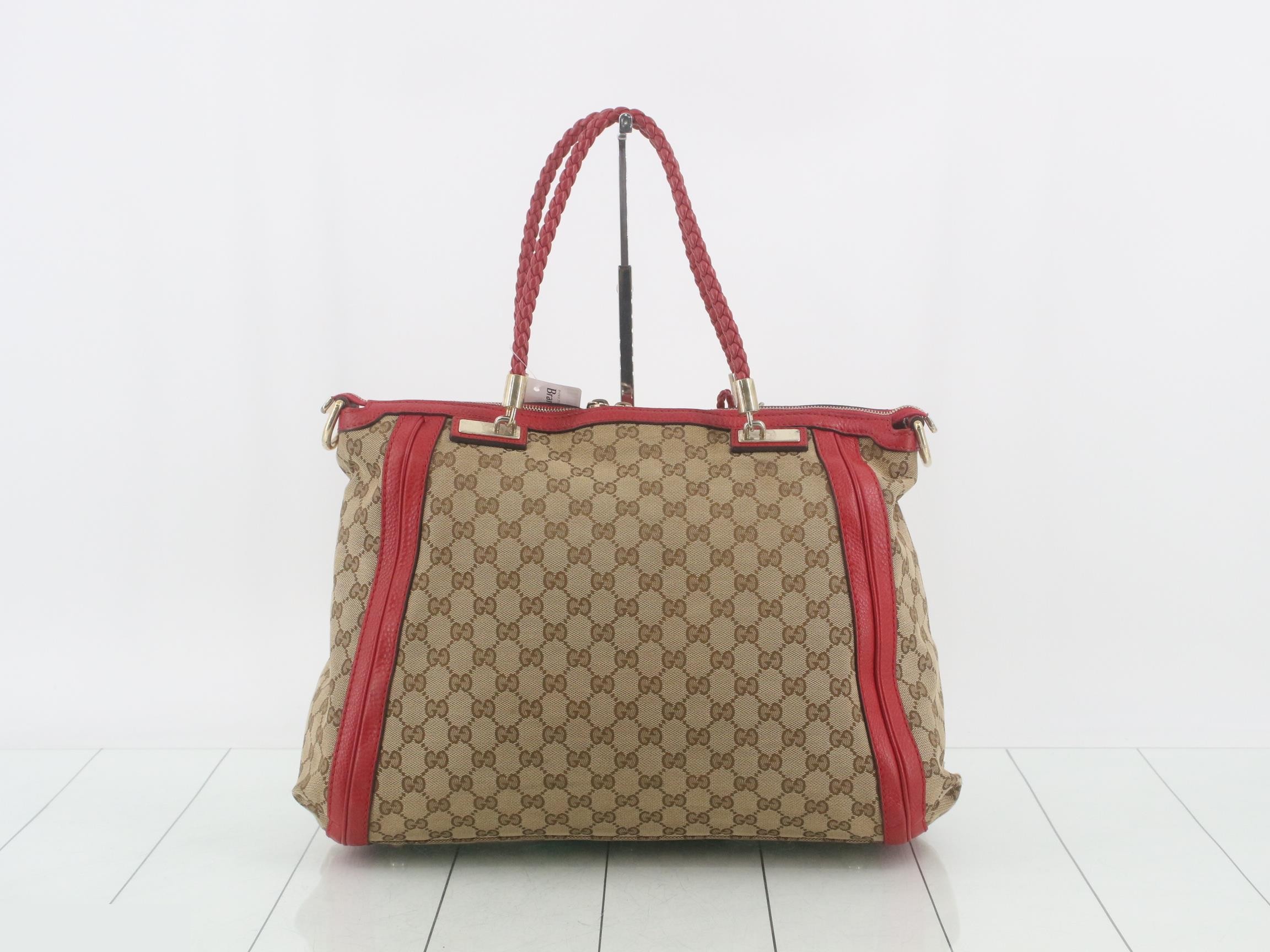 GG Canvas Leather Tote Bag — view 2