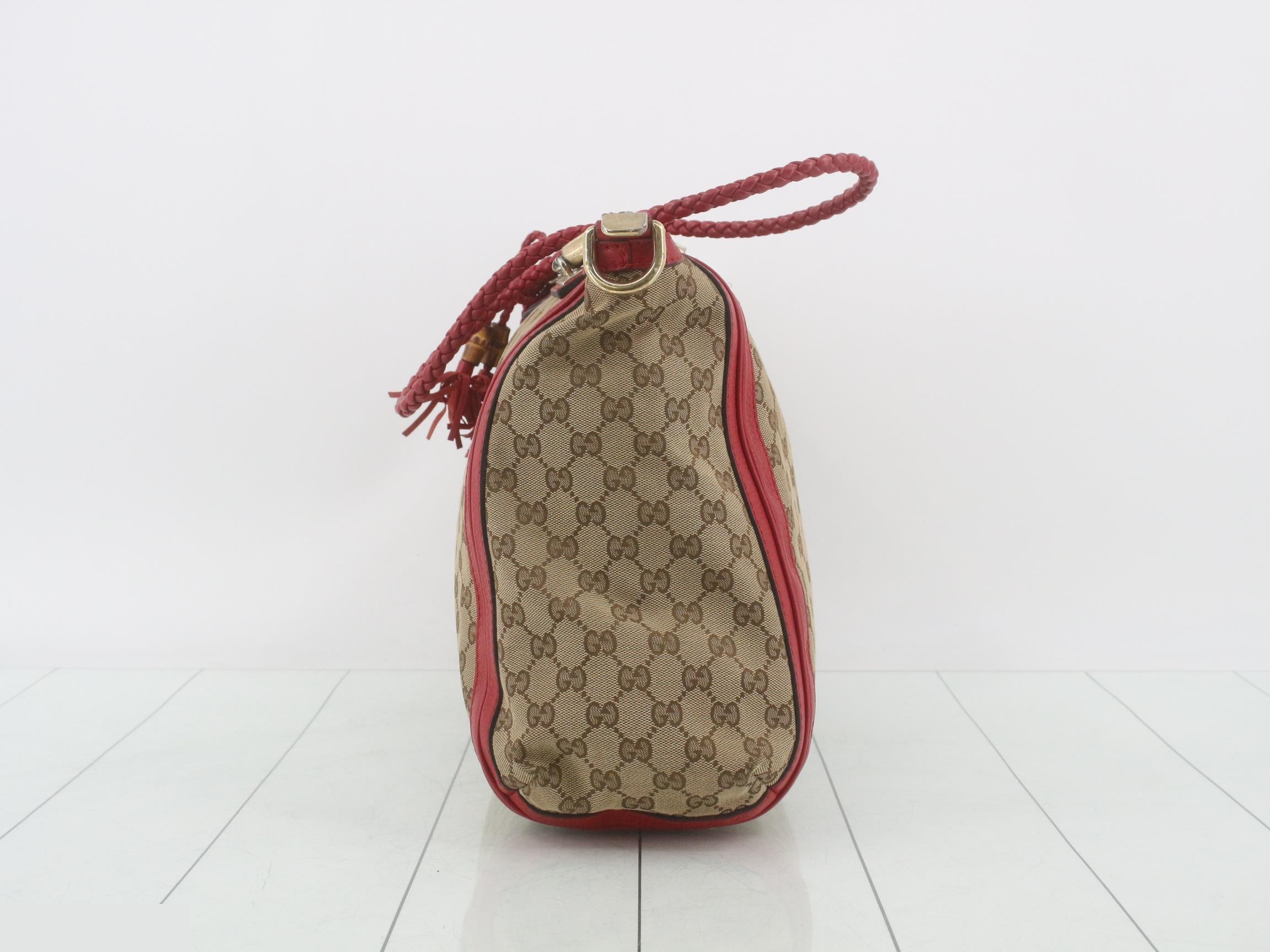 GG Canvas Leather Tote Bag — view 3