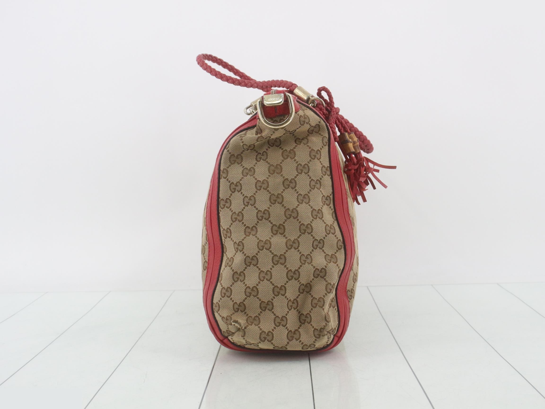 GG Canvas Leather Tote Bag — view 4