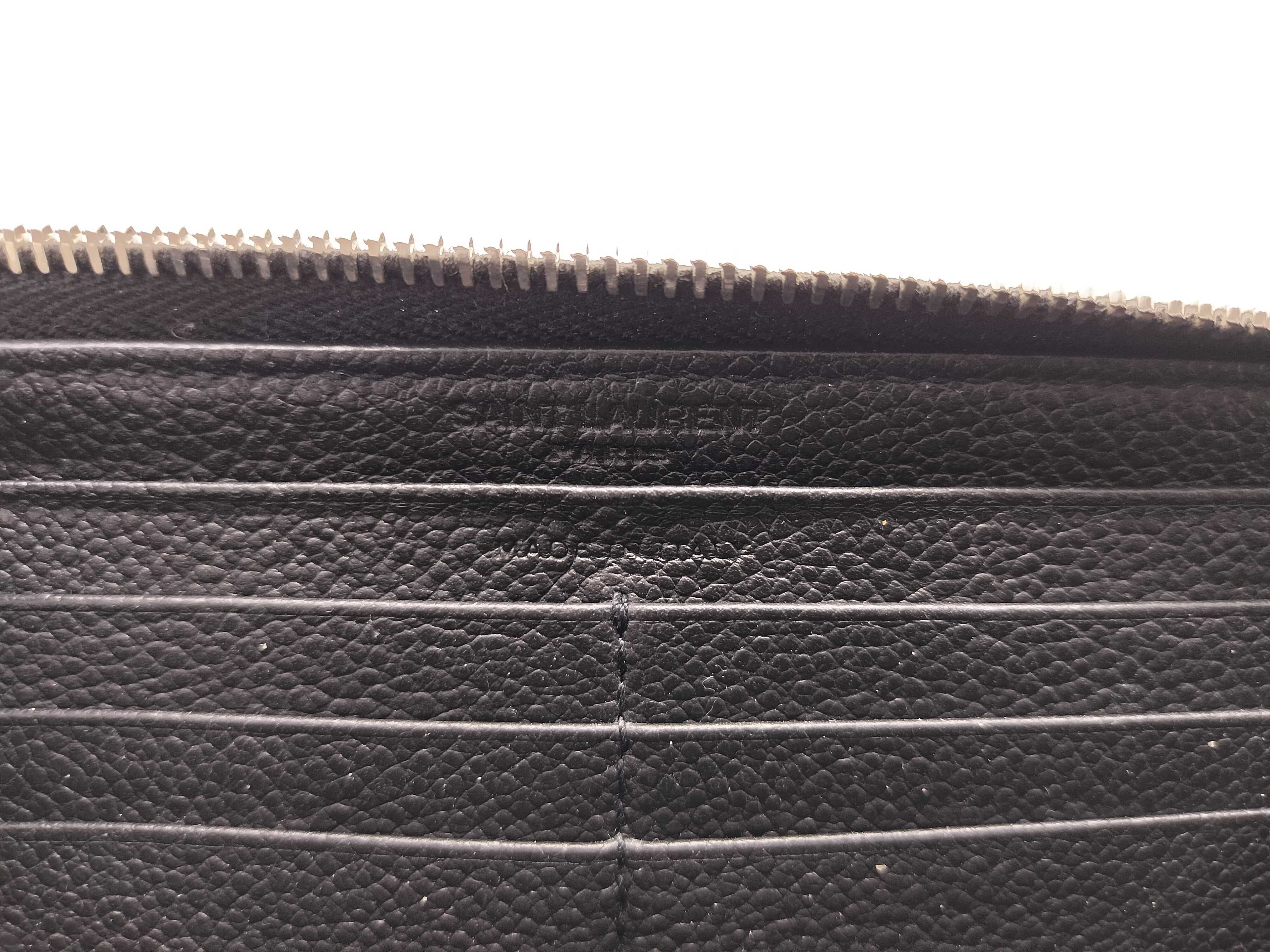 Leather Round Zip Long Wallet — view 14