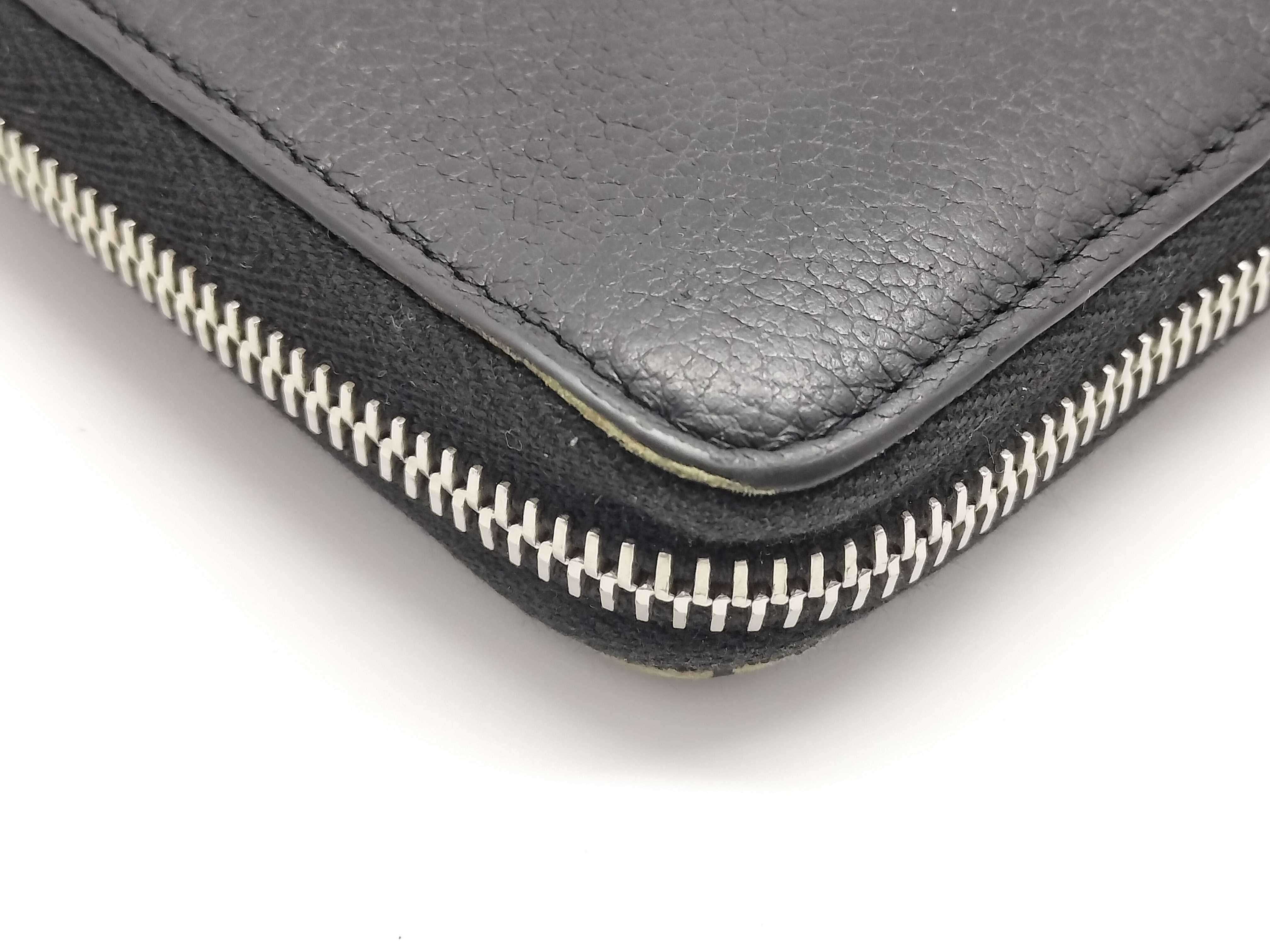 Leather Round Zip Long Wallet — view 15