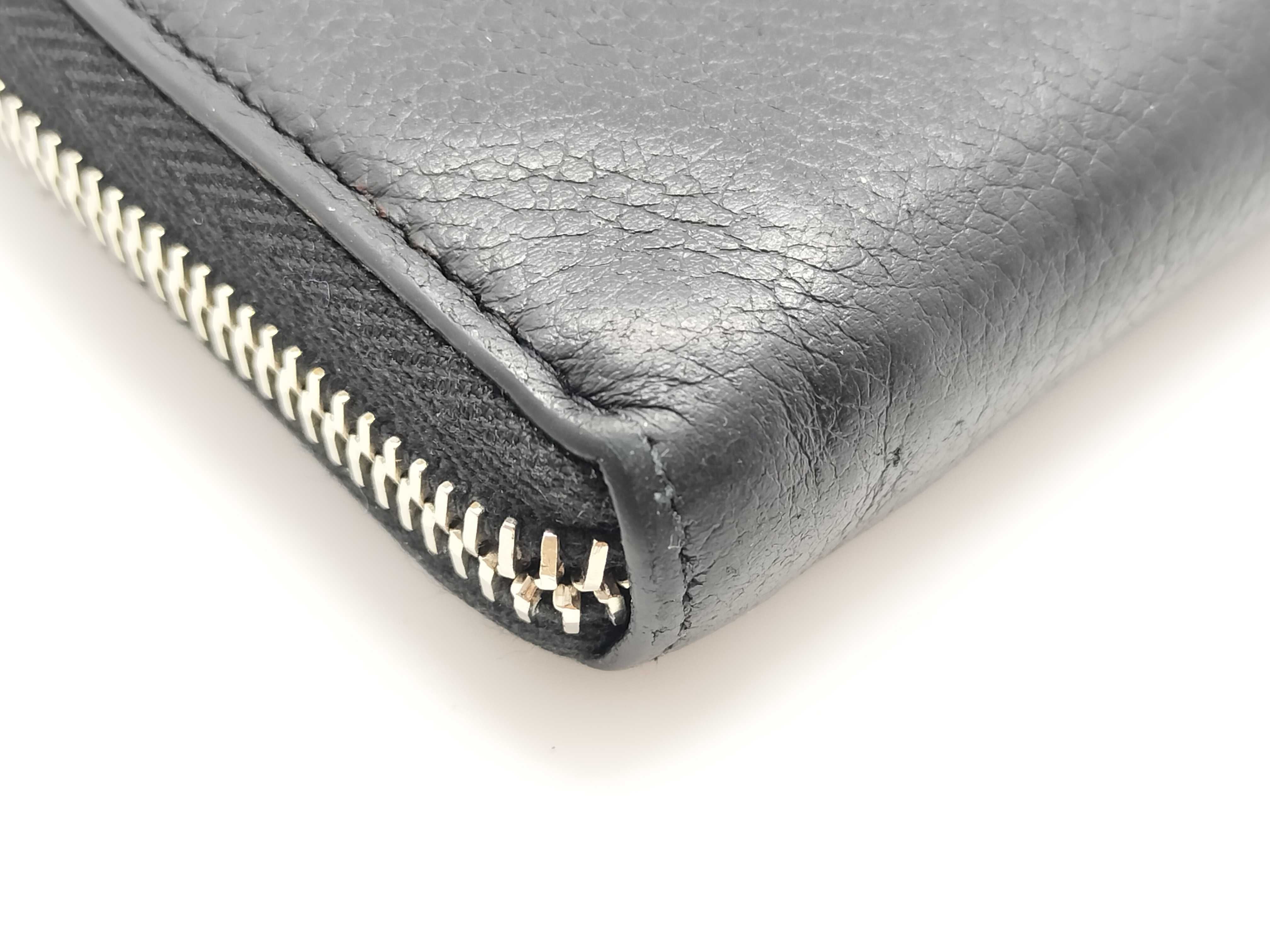 Leather Round Zip Long Wallet — view 3
