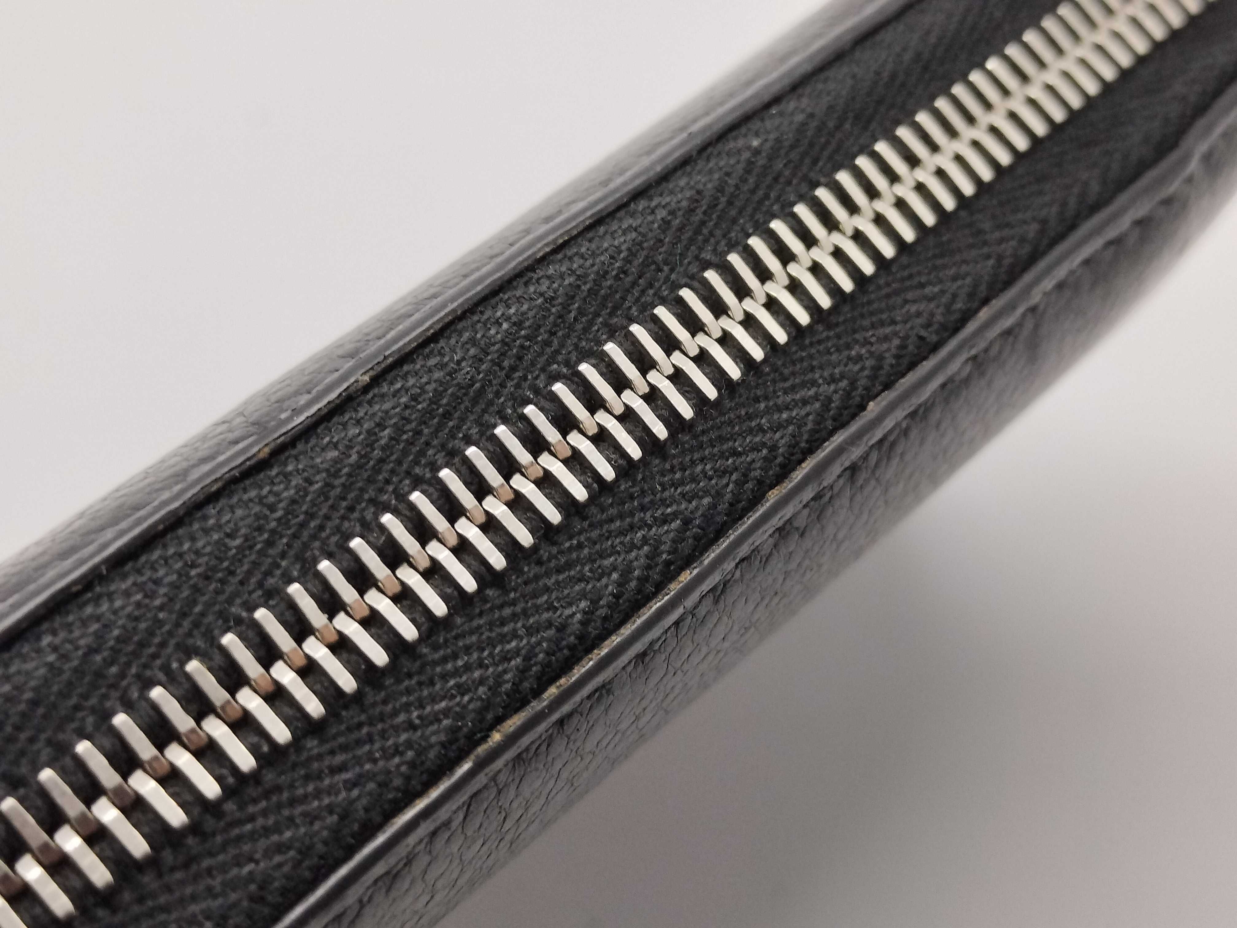 Leather Round Zip Long Wallet — view 7