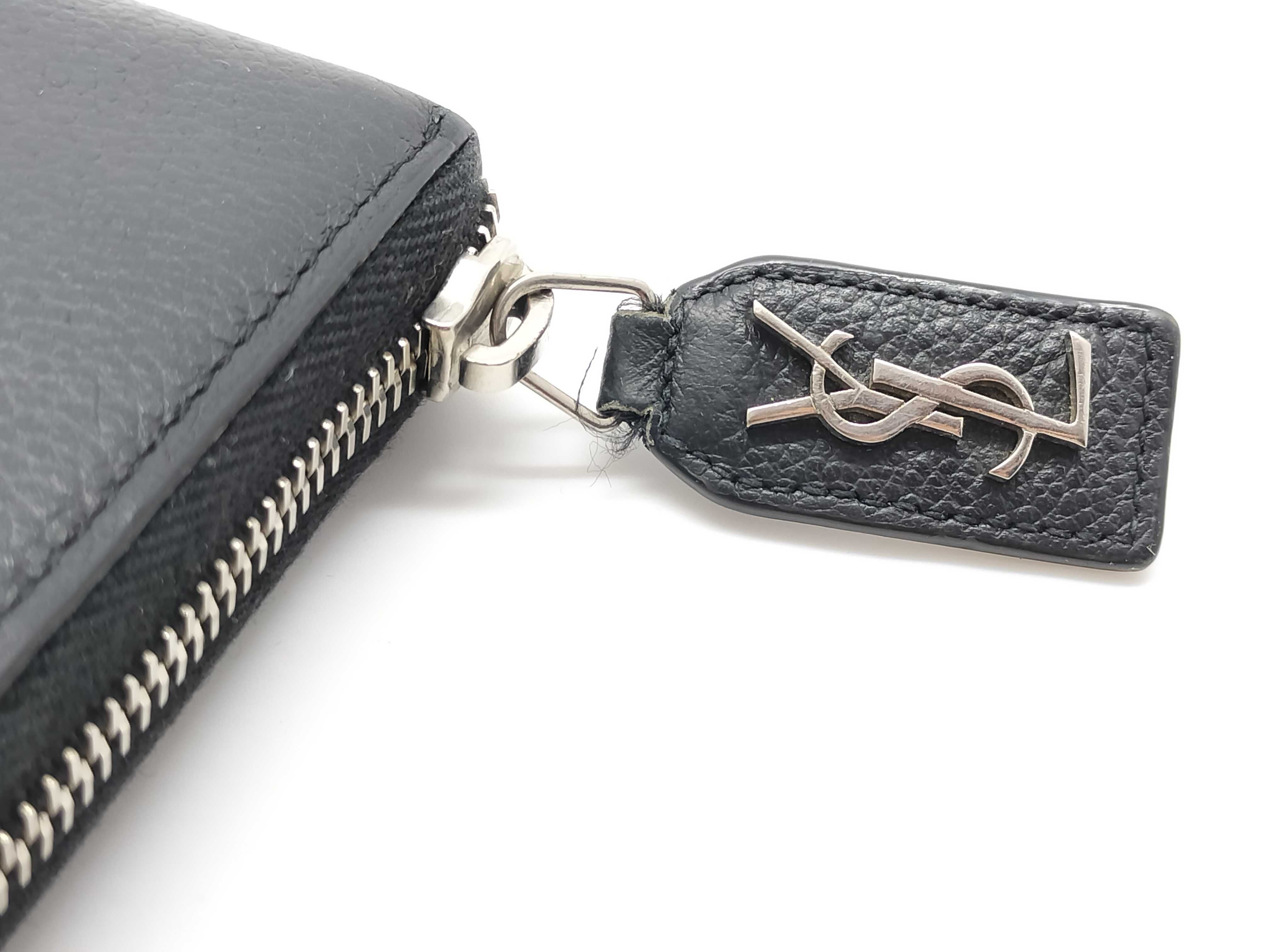 Leather Round Zip Long Wallet — view 8
