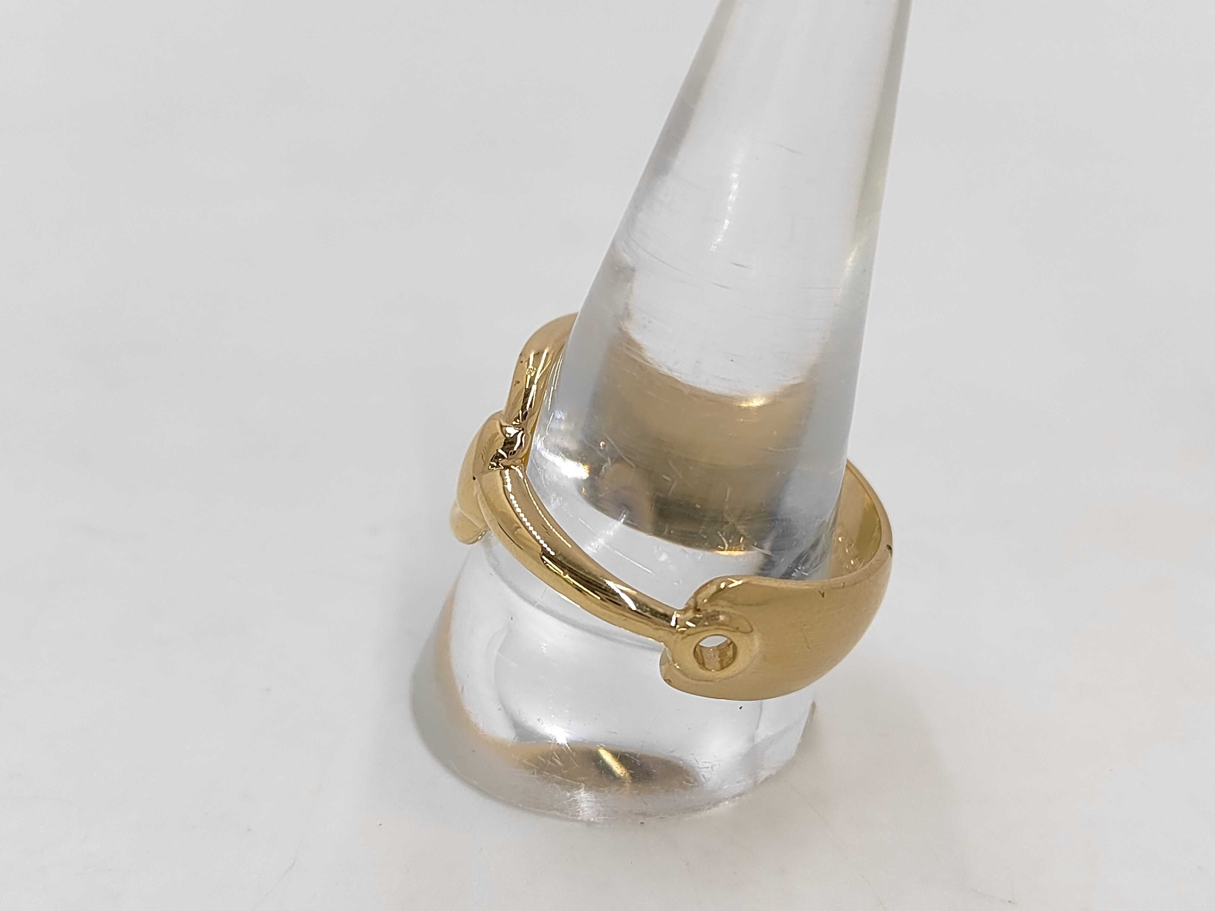 Horsebit Scarf Ring, Gold, Other Accessories, Rings — view 2