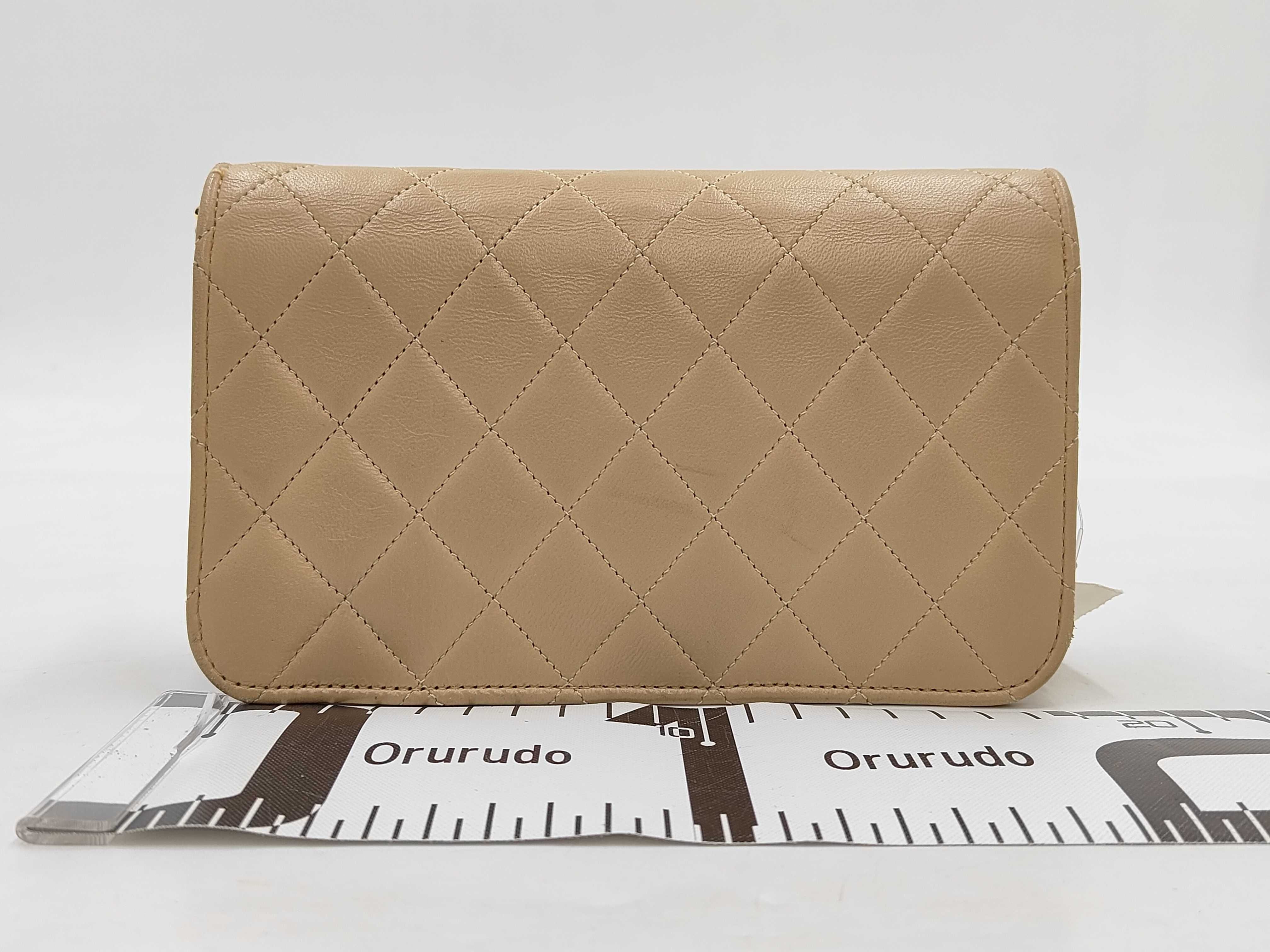 Lambskin Push-Lock Matelassé Chain Shoulder Bag (with repair seal) — view 2