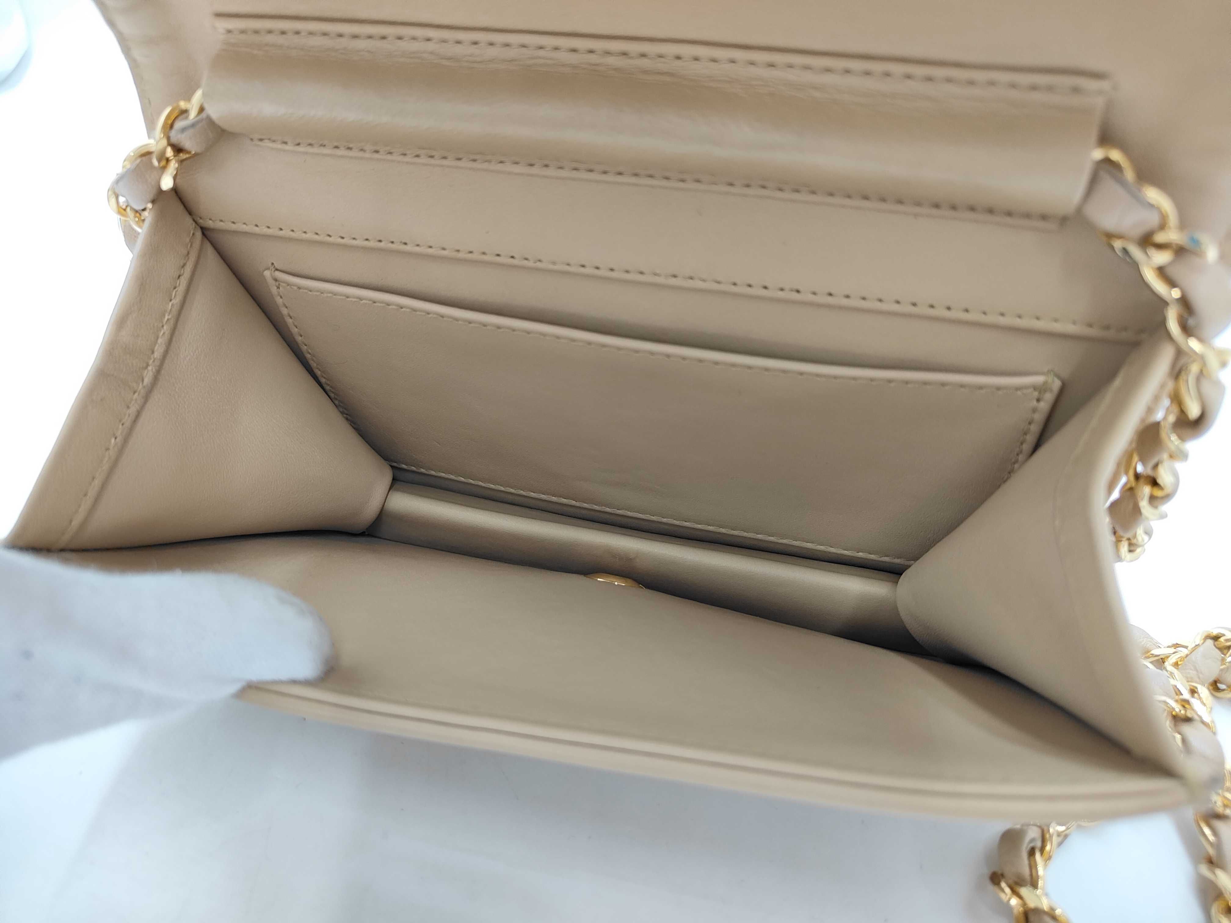 Lambskin Push-Lock Matelassé Chain Shoulder Bag (with repair seal) — view 10
