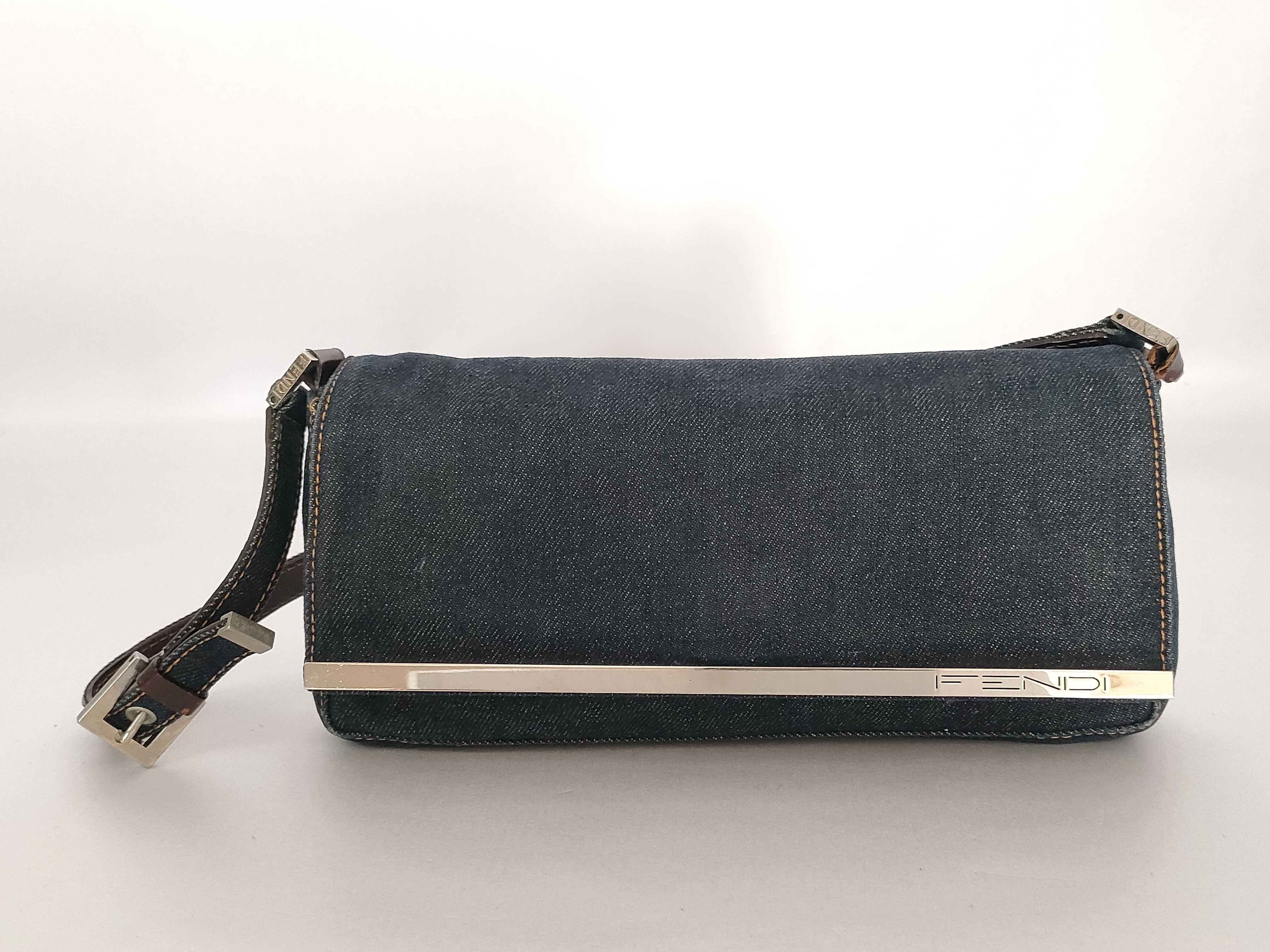 Silver Plate Denim Shoulder Bag