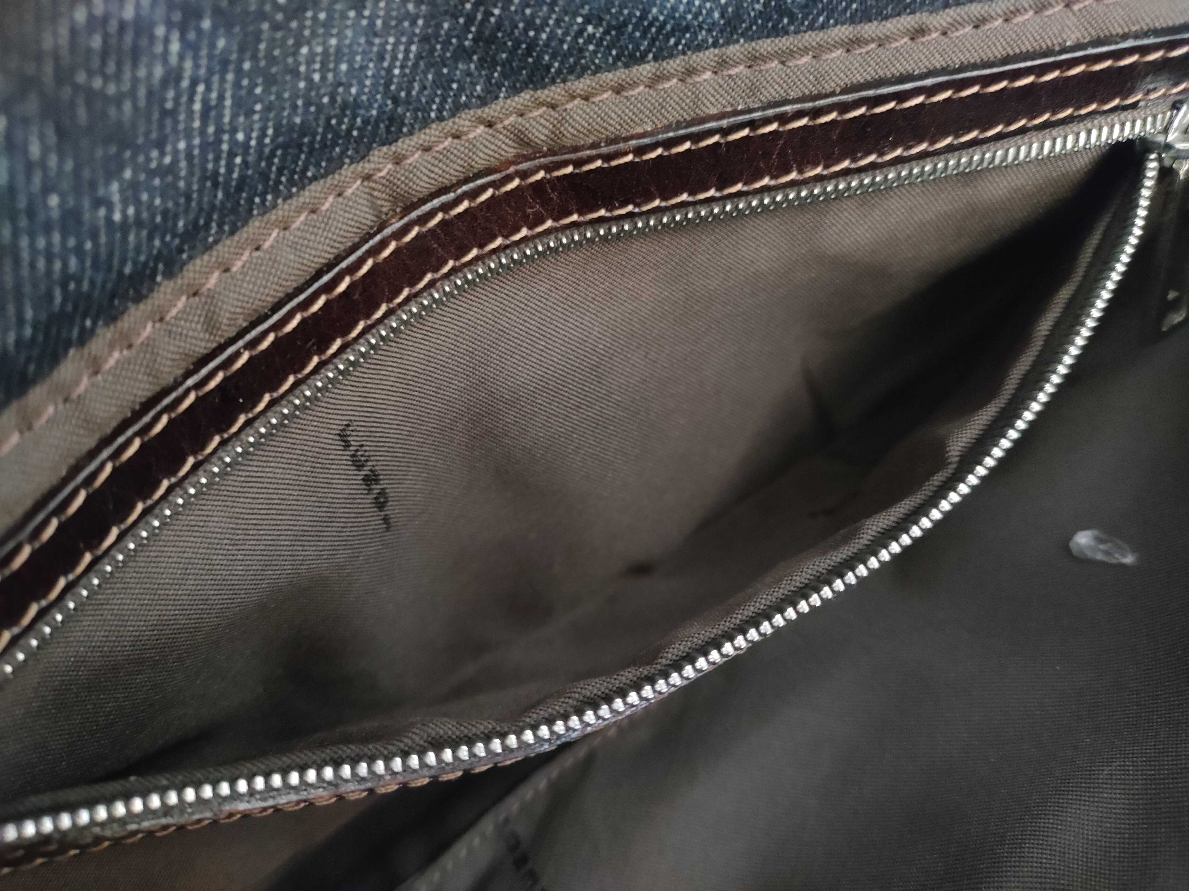 Silver Plate Denim Shoulder Bag — view 11