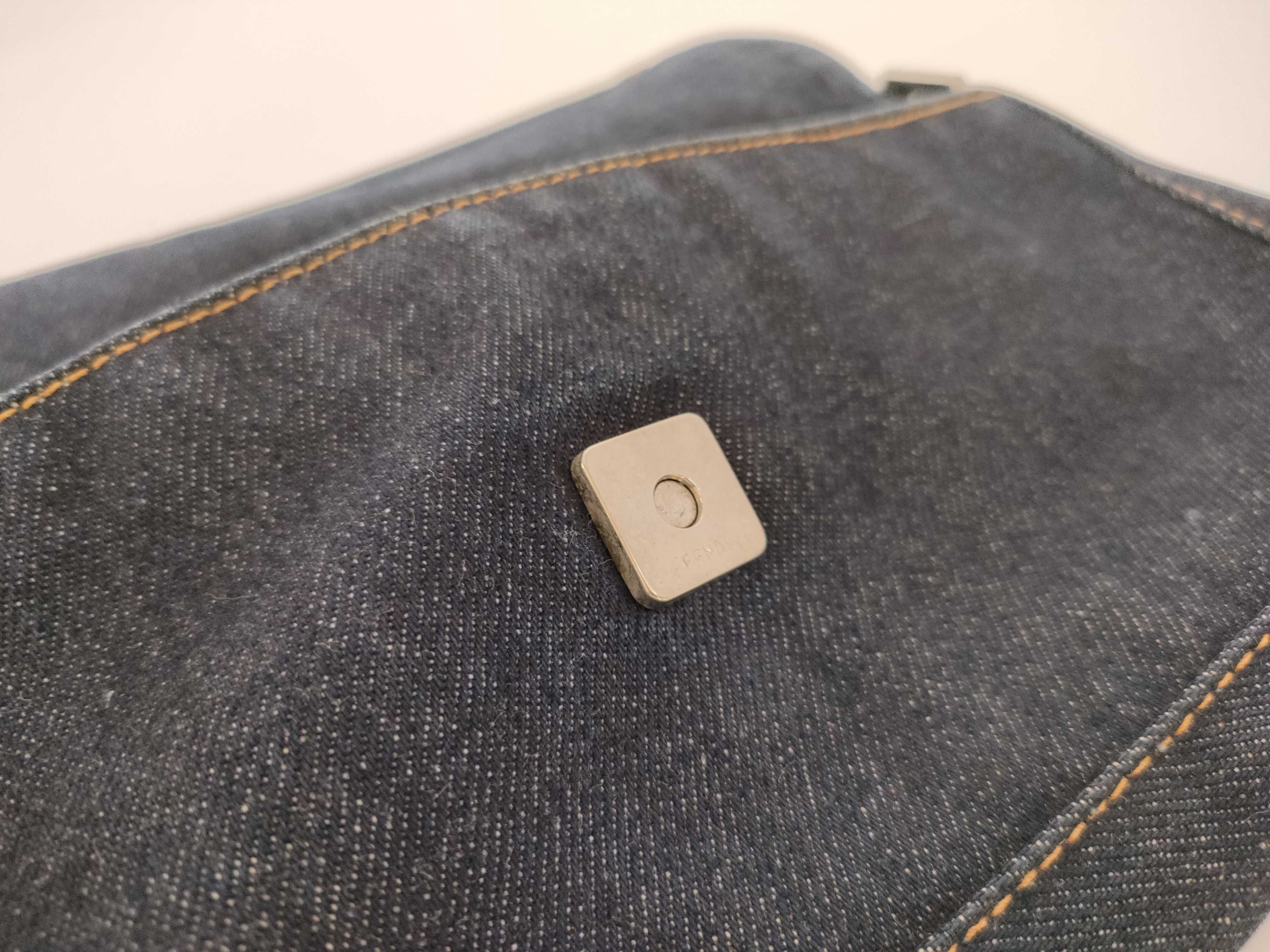 Silver Plate Denim Shoulder Bag — view 14