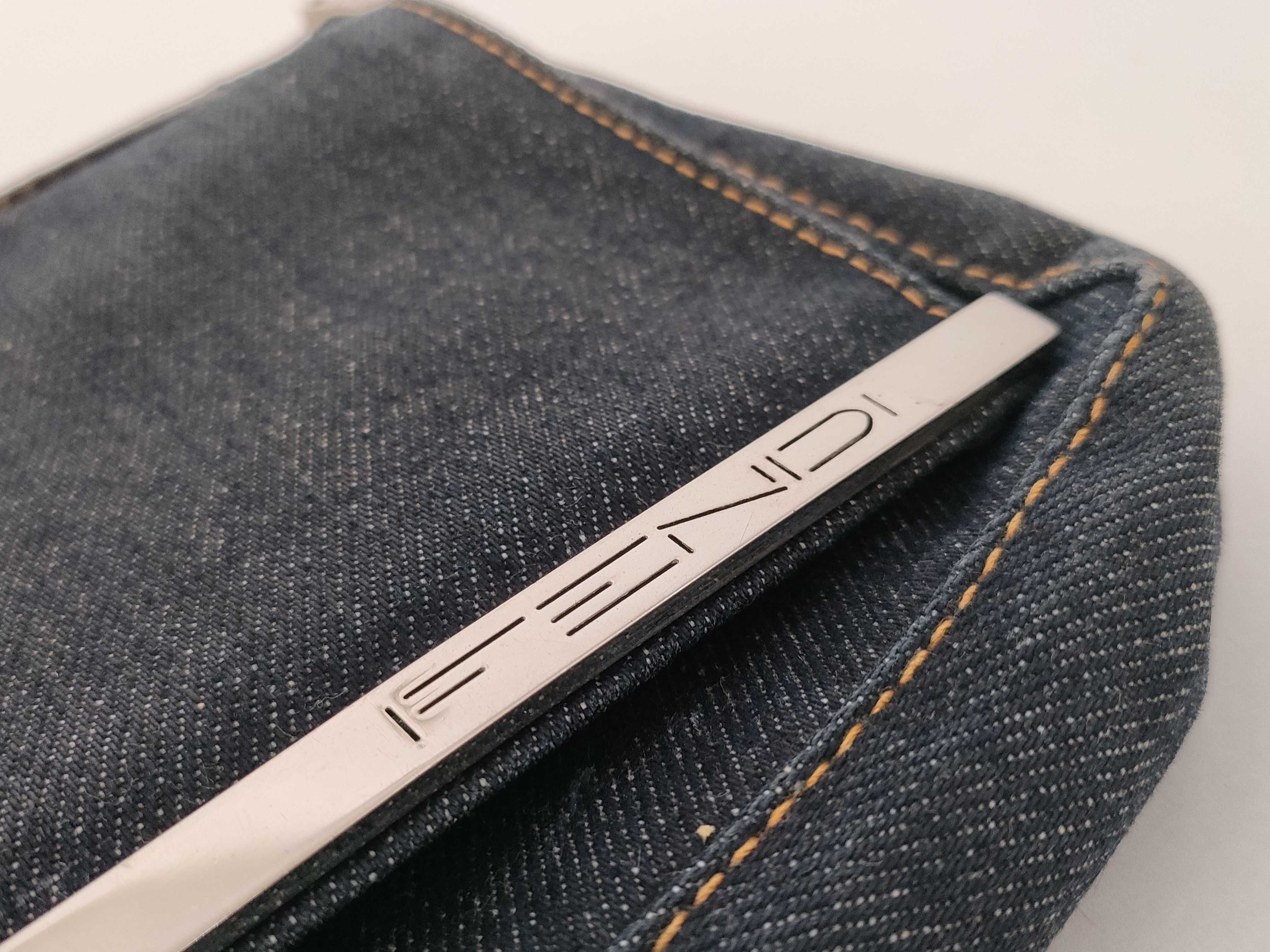 Silver Plate Denim Shoulder Bag — view 15