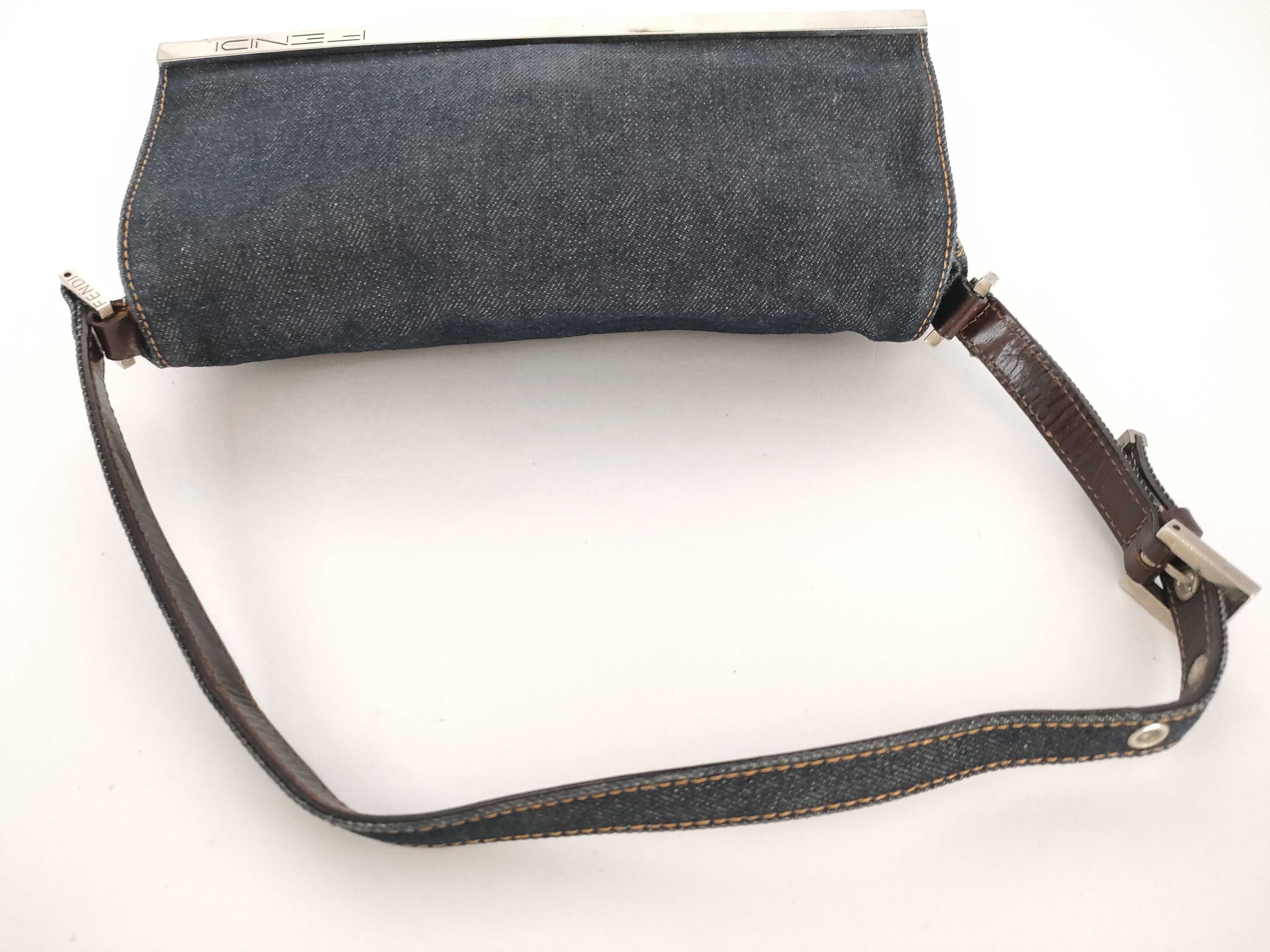 Silver Plate Denim Shoulder Bag — view 3