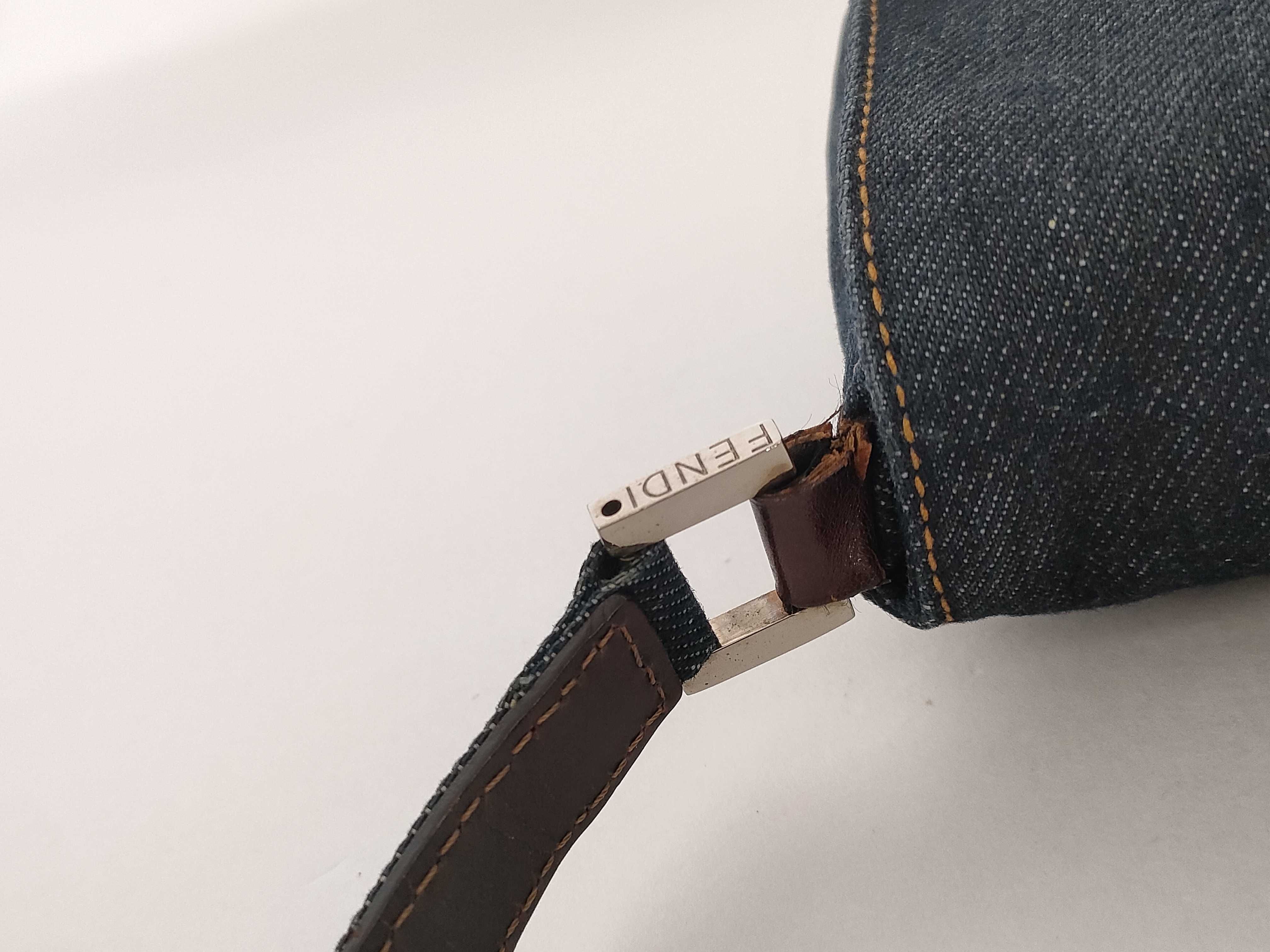 Silver Plate Denim Shoulder Bag — view 5