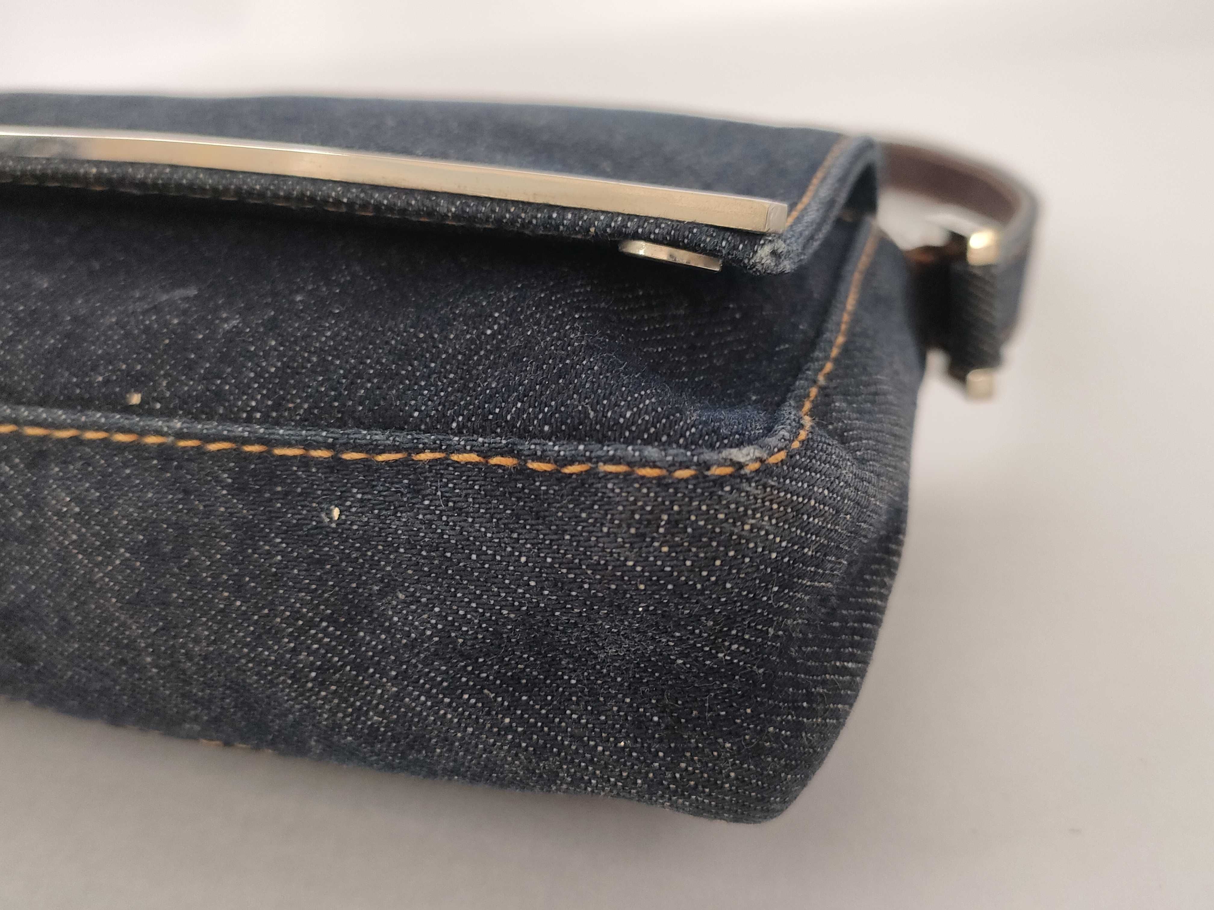 Silver Plate Denim Shoulder Bag — view 6