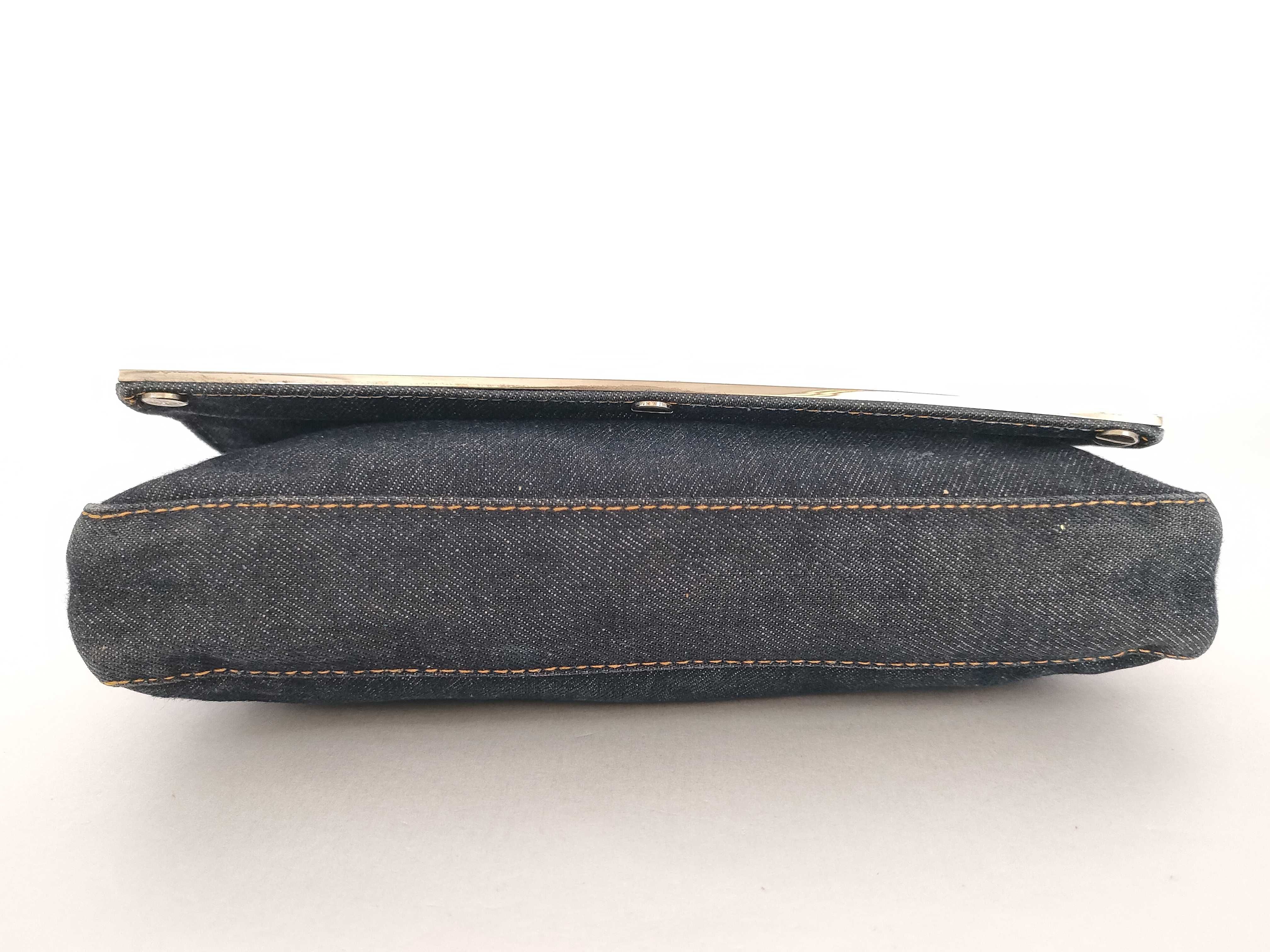 Silver Plate Denim Shoulder Bag — view 7