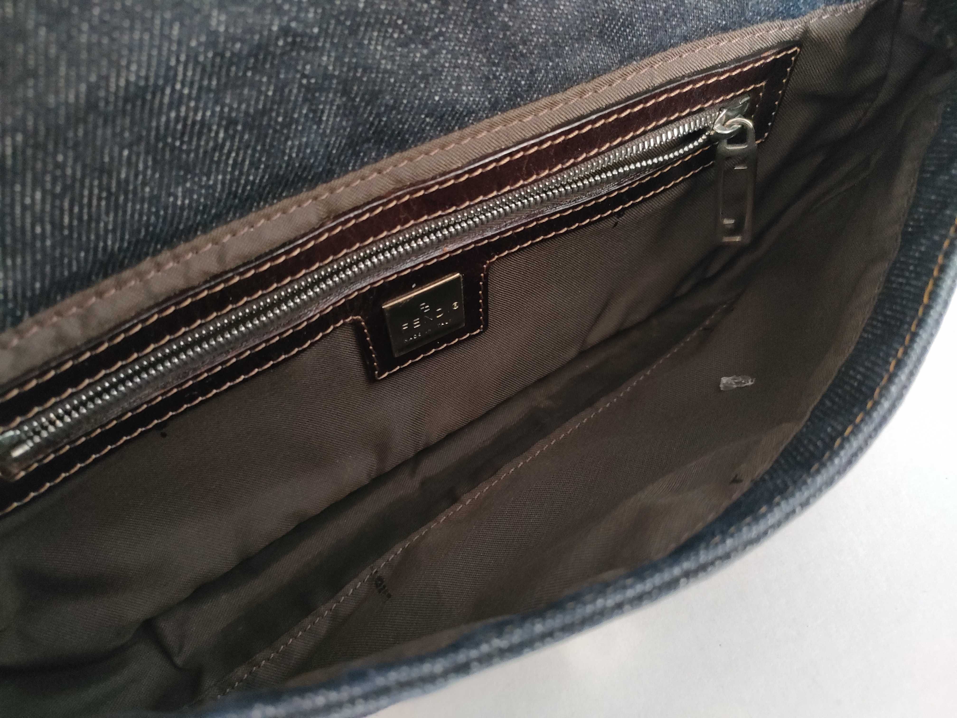 Silver Plate Denim Shoulder Bag — view 9