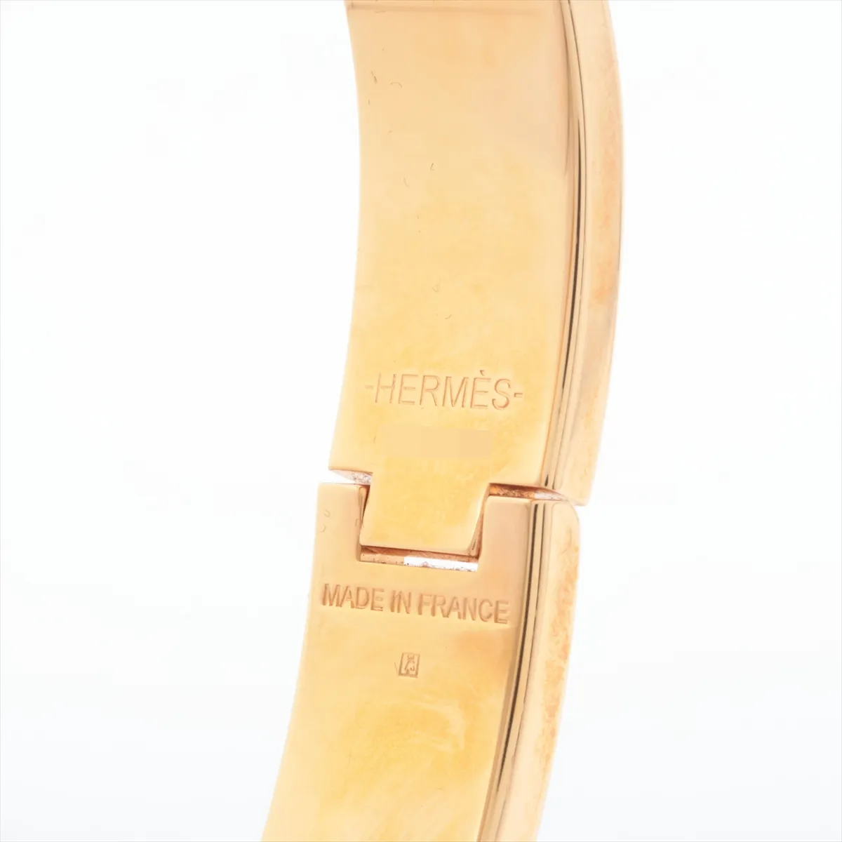 Click H Fan FI0149 Bangle GP x Enamel Gold x White — view 6