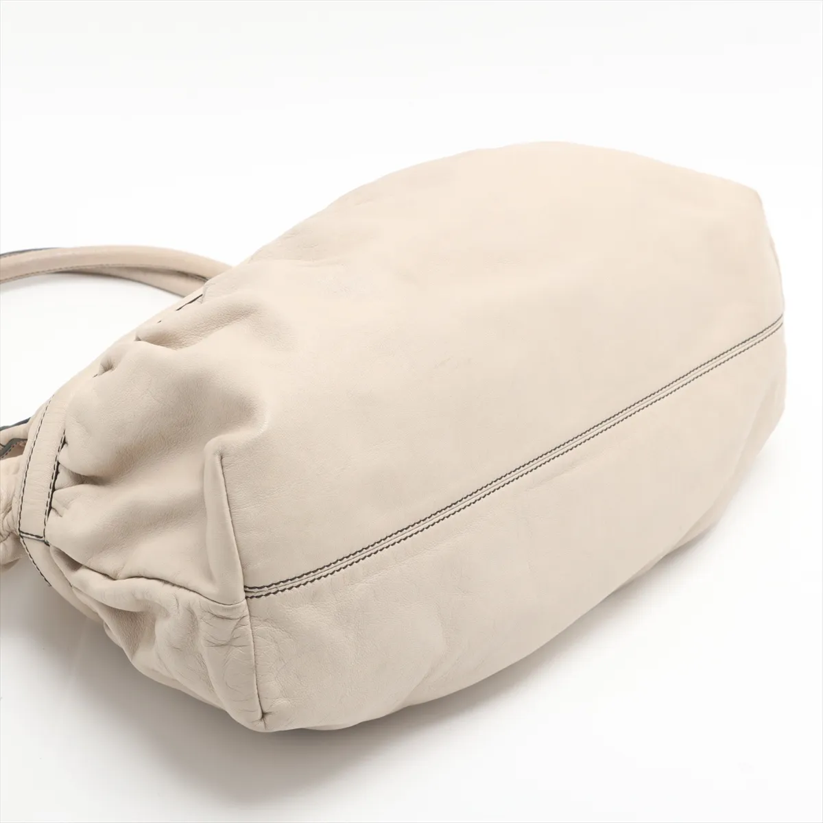 Chef Bag Leather Handbag Beige 8BH186 — view 4