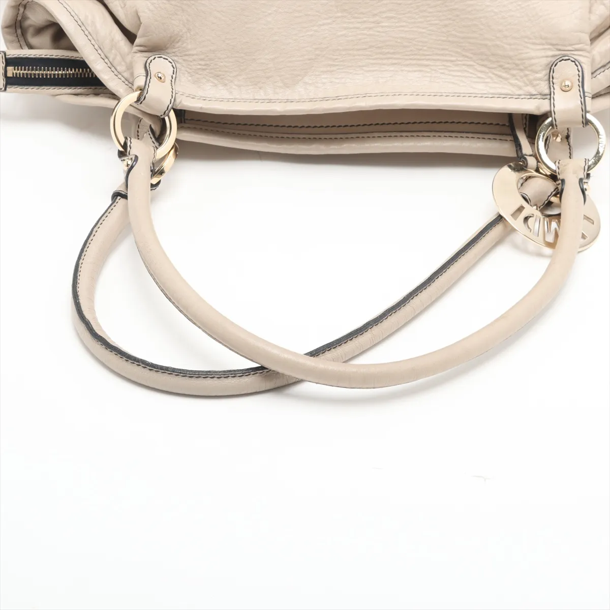 Chef Bag Leather Handbag Beige 8BH186 — view 5