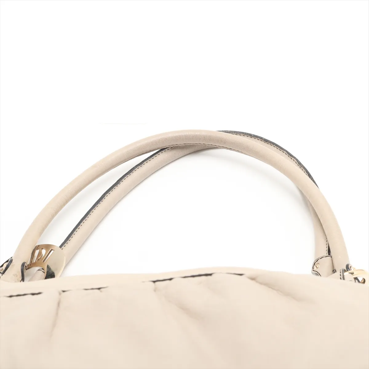 Chef Bag Leather Handbag Beige 8BH186 — view 6
