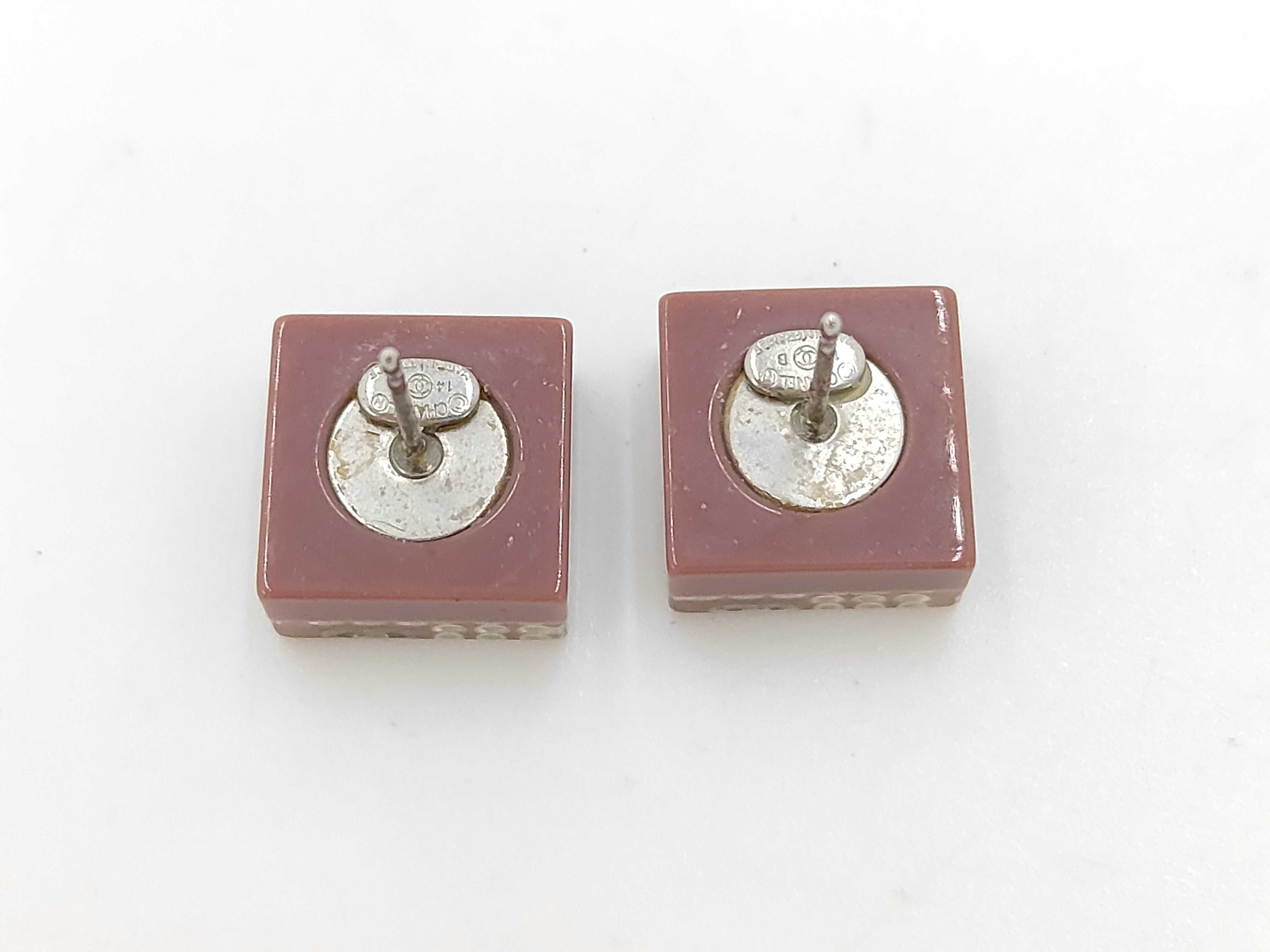 Coco Mark Camellia Square Earrings — view 2